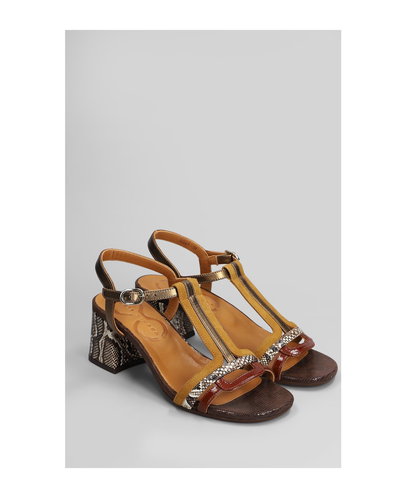 Chie Mihara Laluce Sandals In Leather Color Suede And Leather - leather color