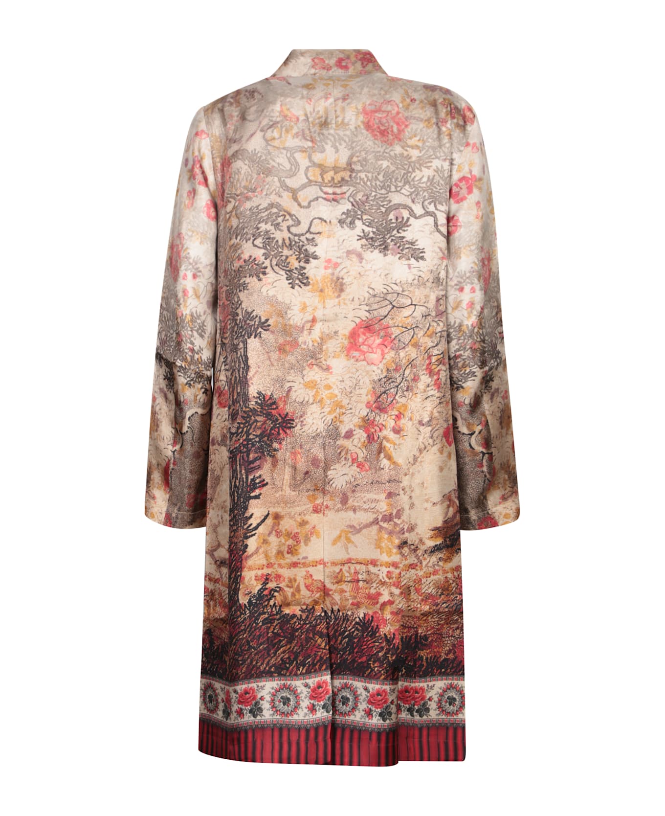 Pierre-Louis Mascia Beige-red Duster Coat - Beige