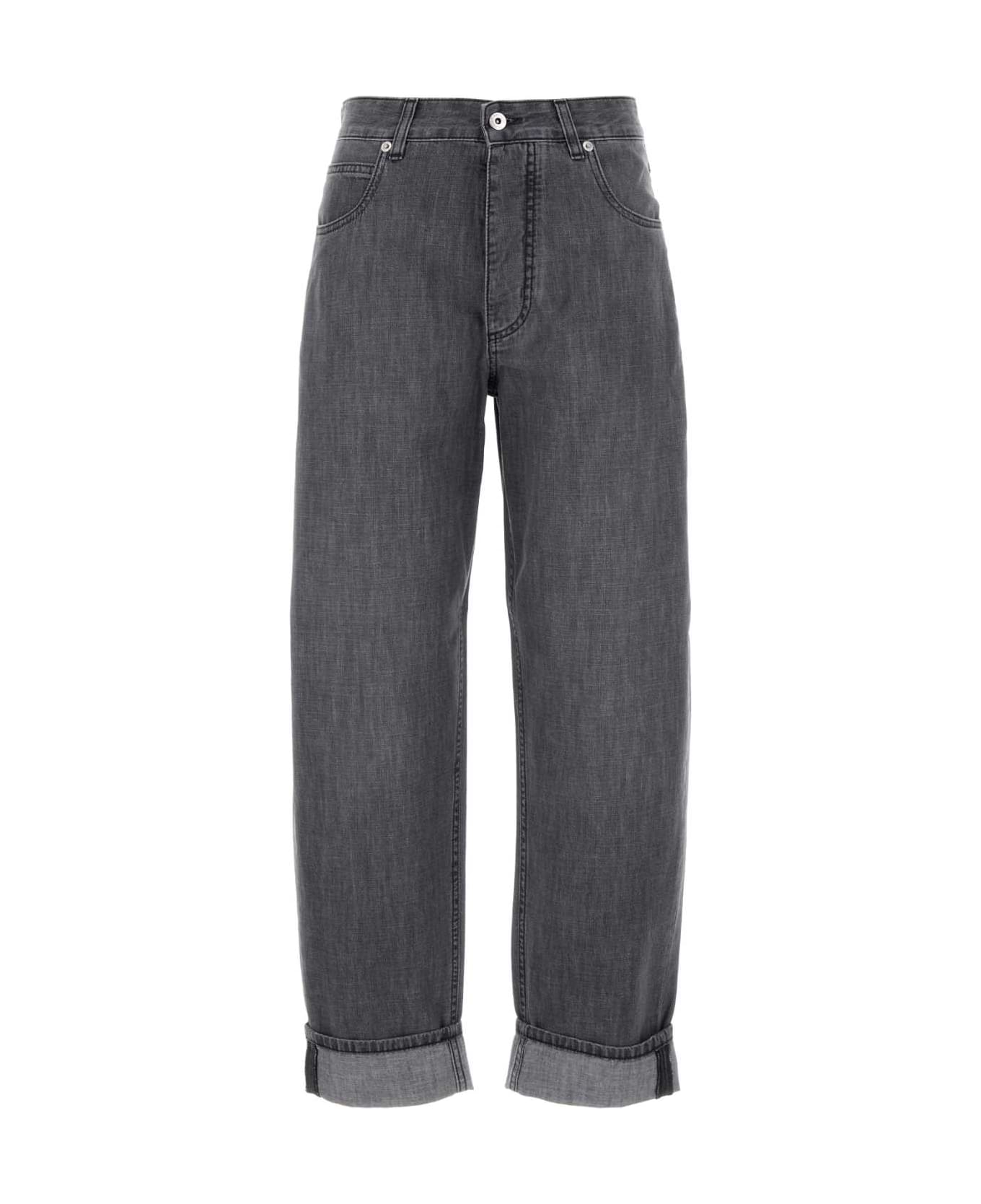 Bottega Veneta Grey Denim Jeans - DENIMWASHEDBLACK