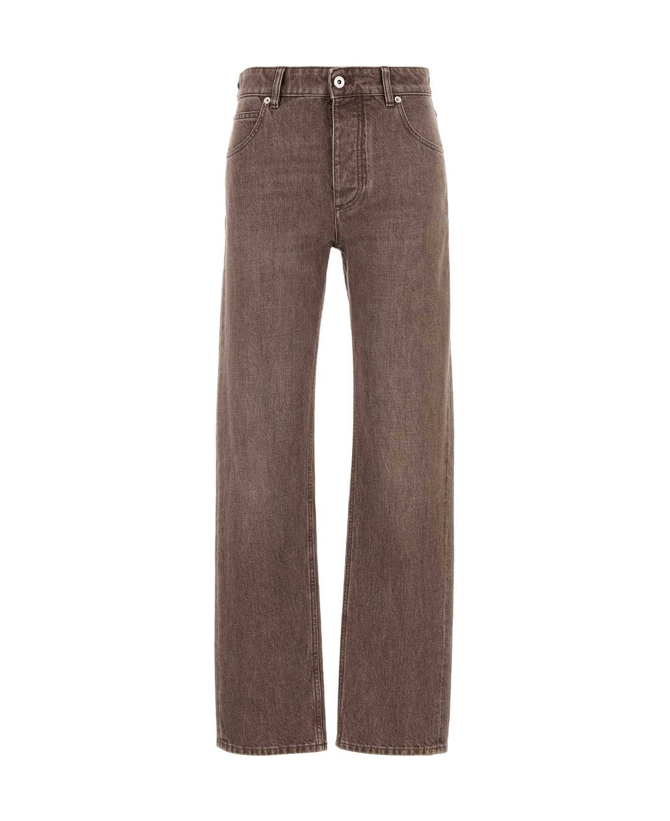 Bottega Veneta Mud Denim Jeans - BROWN