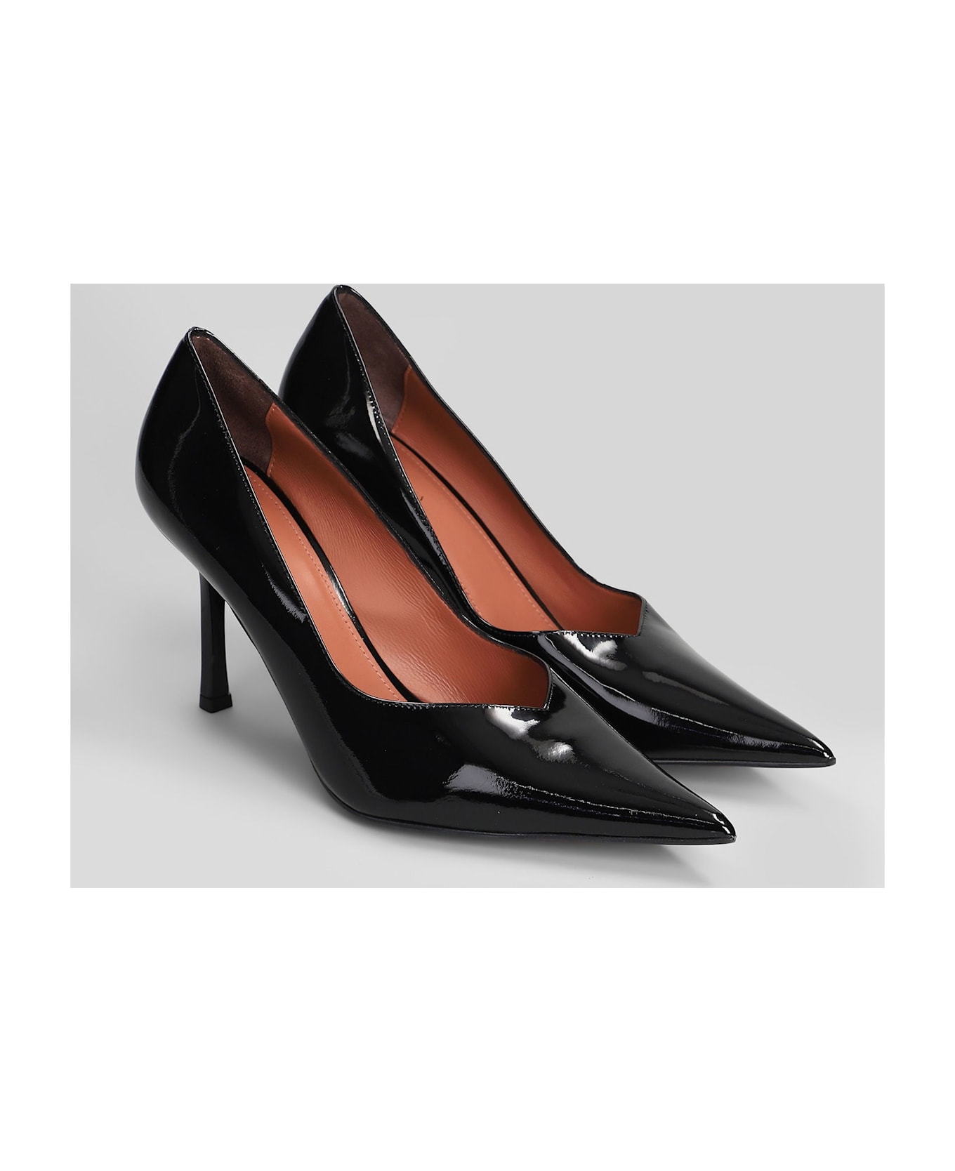 Aldo Castagna Anya Pumps In Black Patent Leather - black
