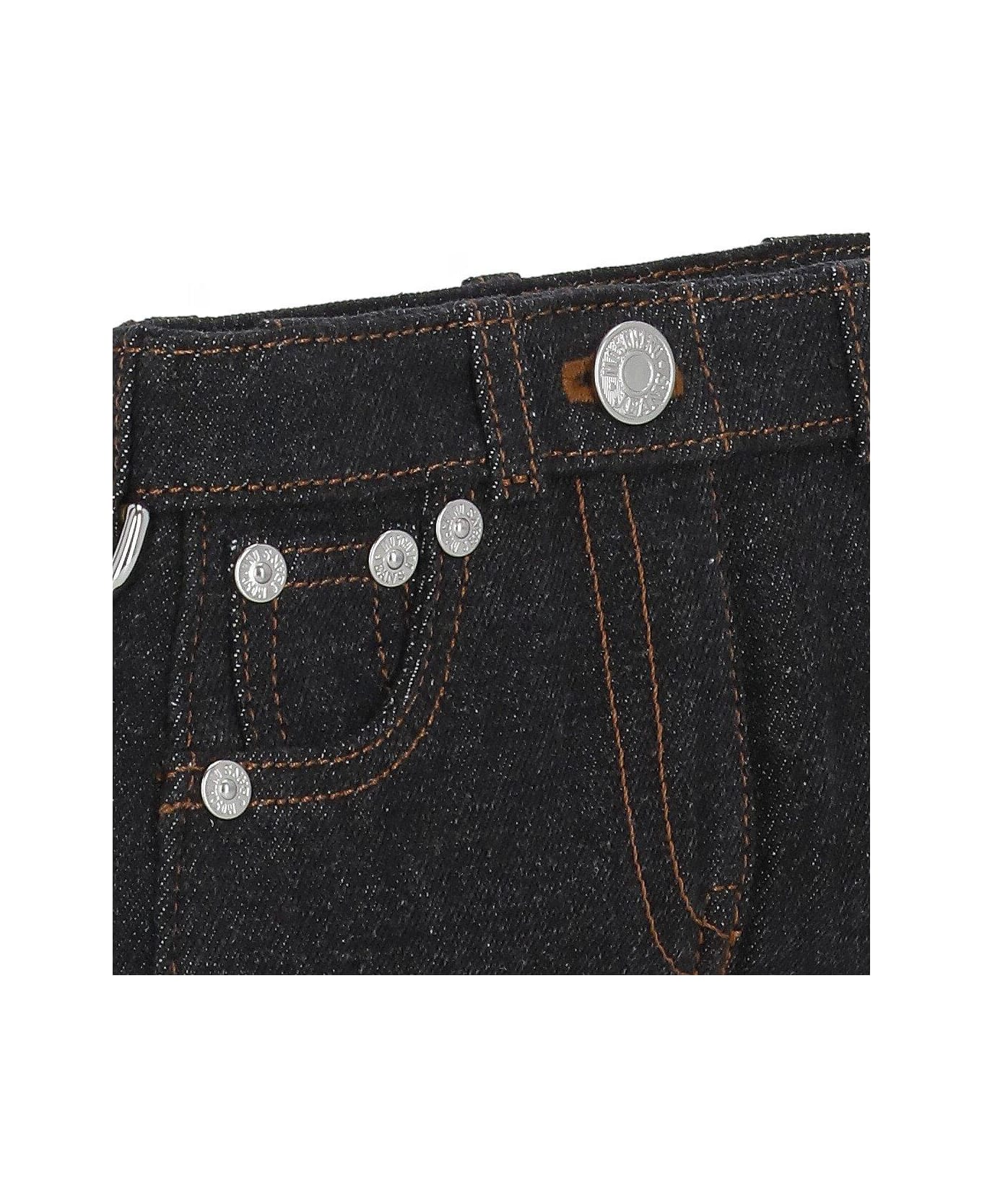 M05CH1N0 Jeans Jeans Denim Clutch Bag - BLACK トートバッグ