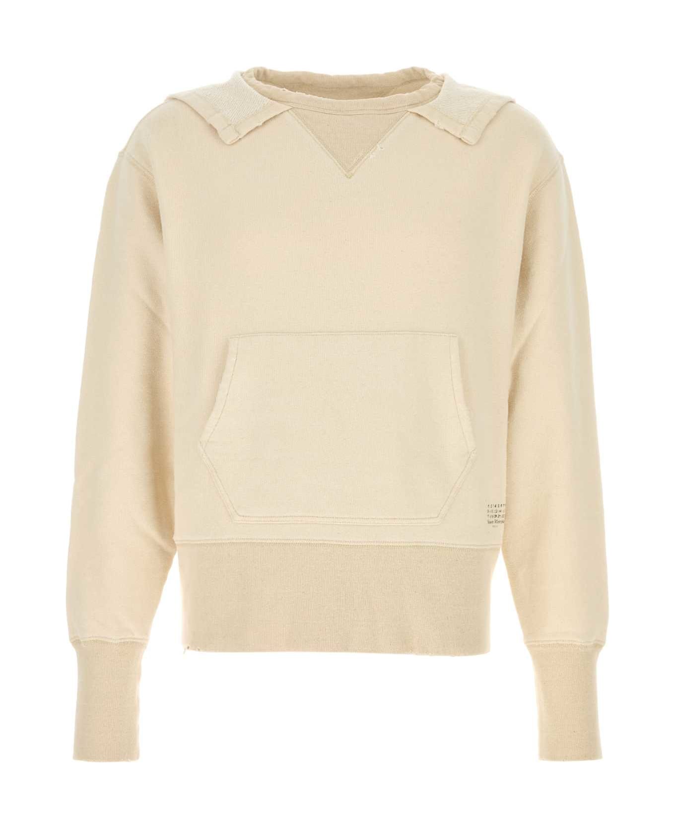 Maison Margiela 
pilling
 Cream Cotton Sweater - ECRU
