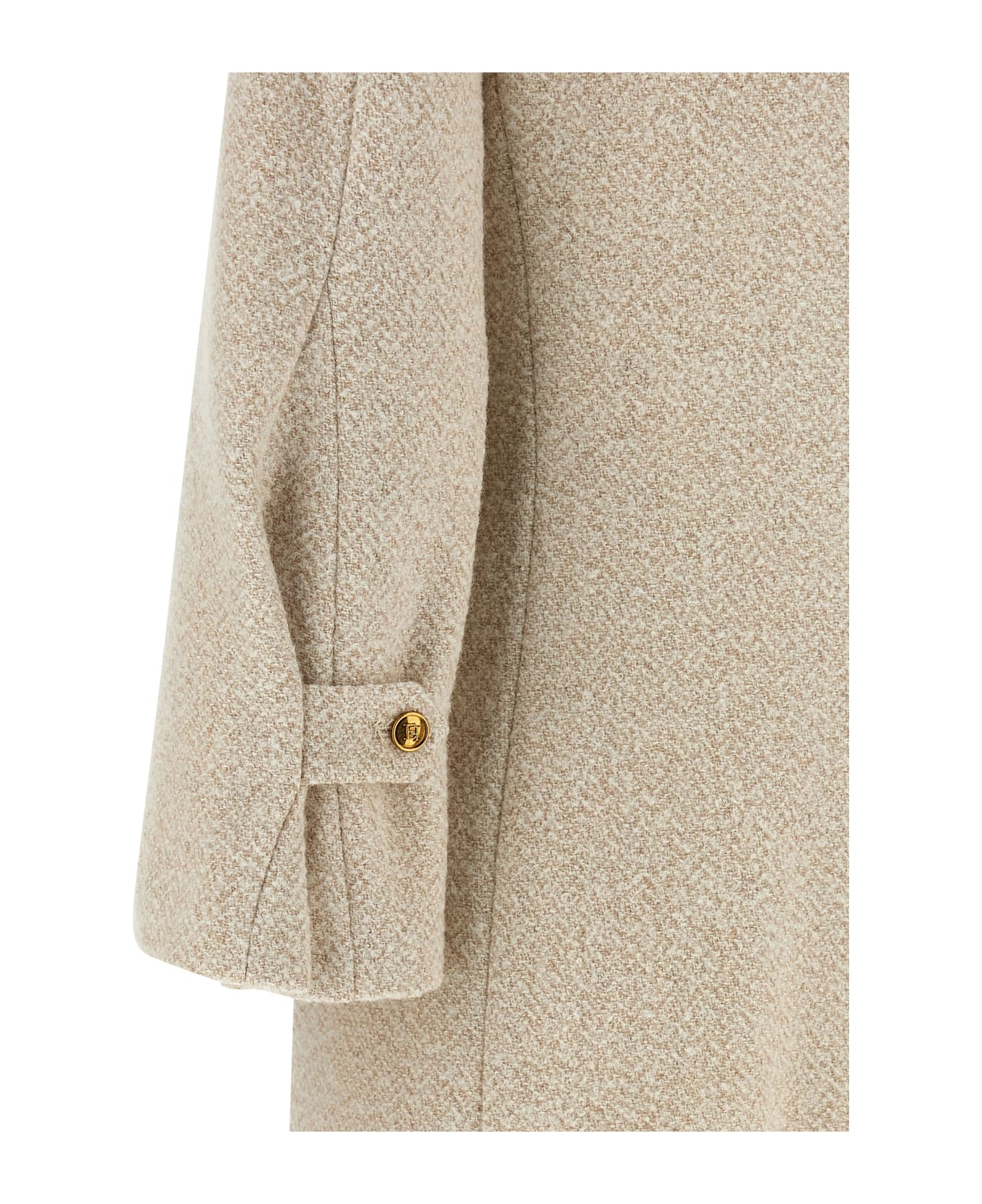 Elisabetta Franchi Double-breasted Coat - White