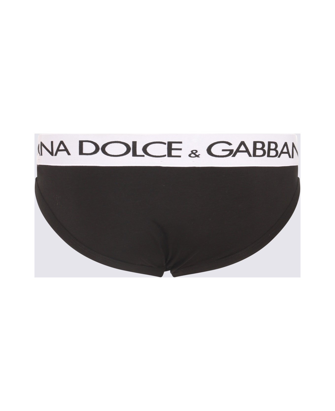 Dolce 
Gabbana Black Cotton Logo Briefs - Black