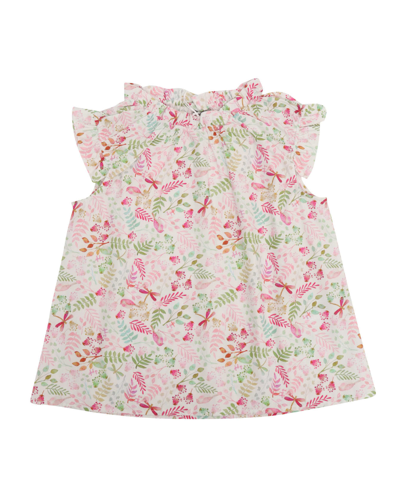 Il Gufo Floral T-shirt For Girls - PINK トップス