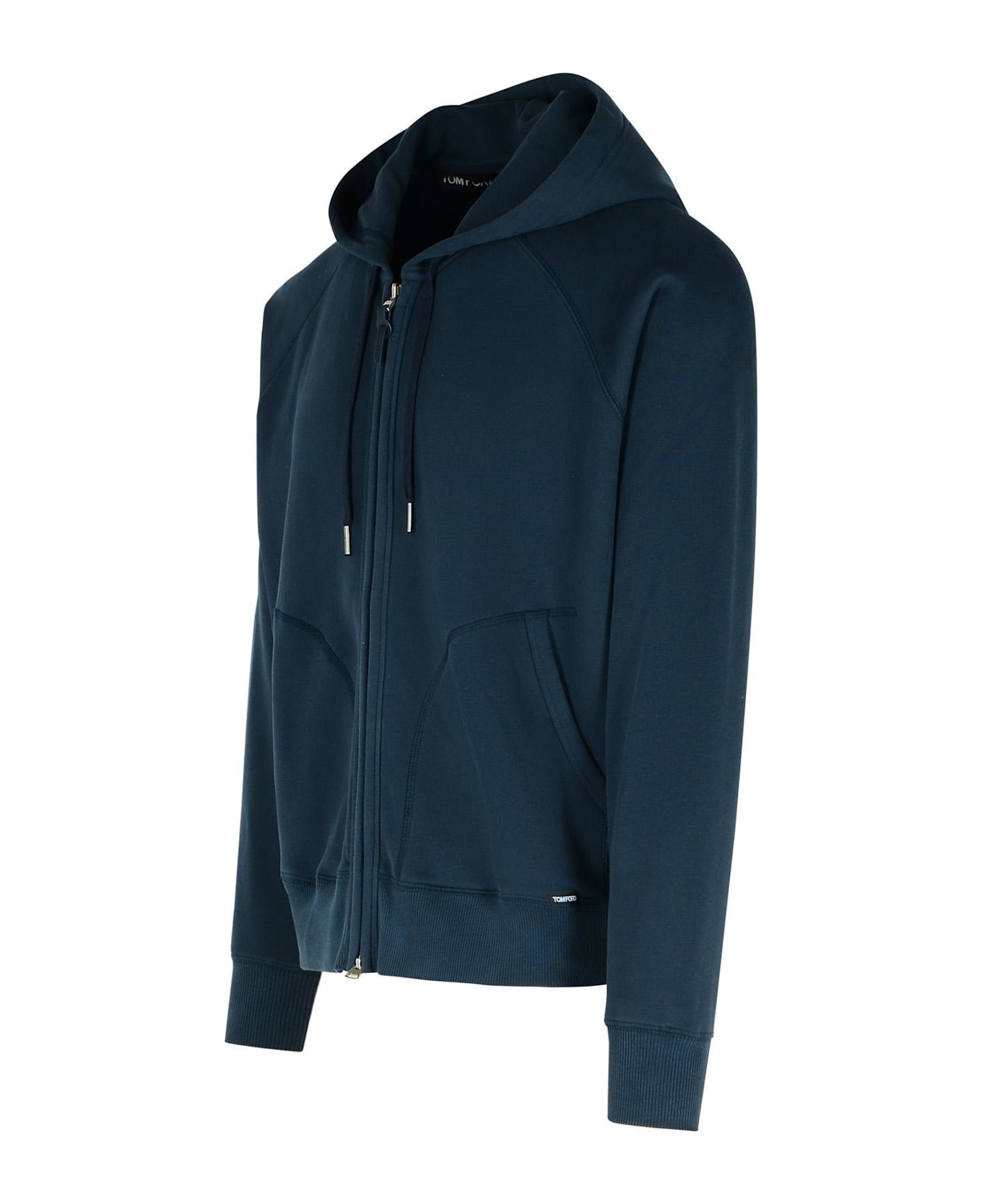 Tom Ford Zipped Hoodie - Ink Blue