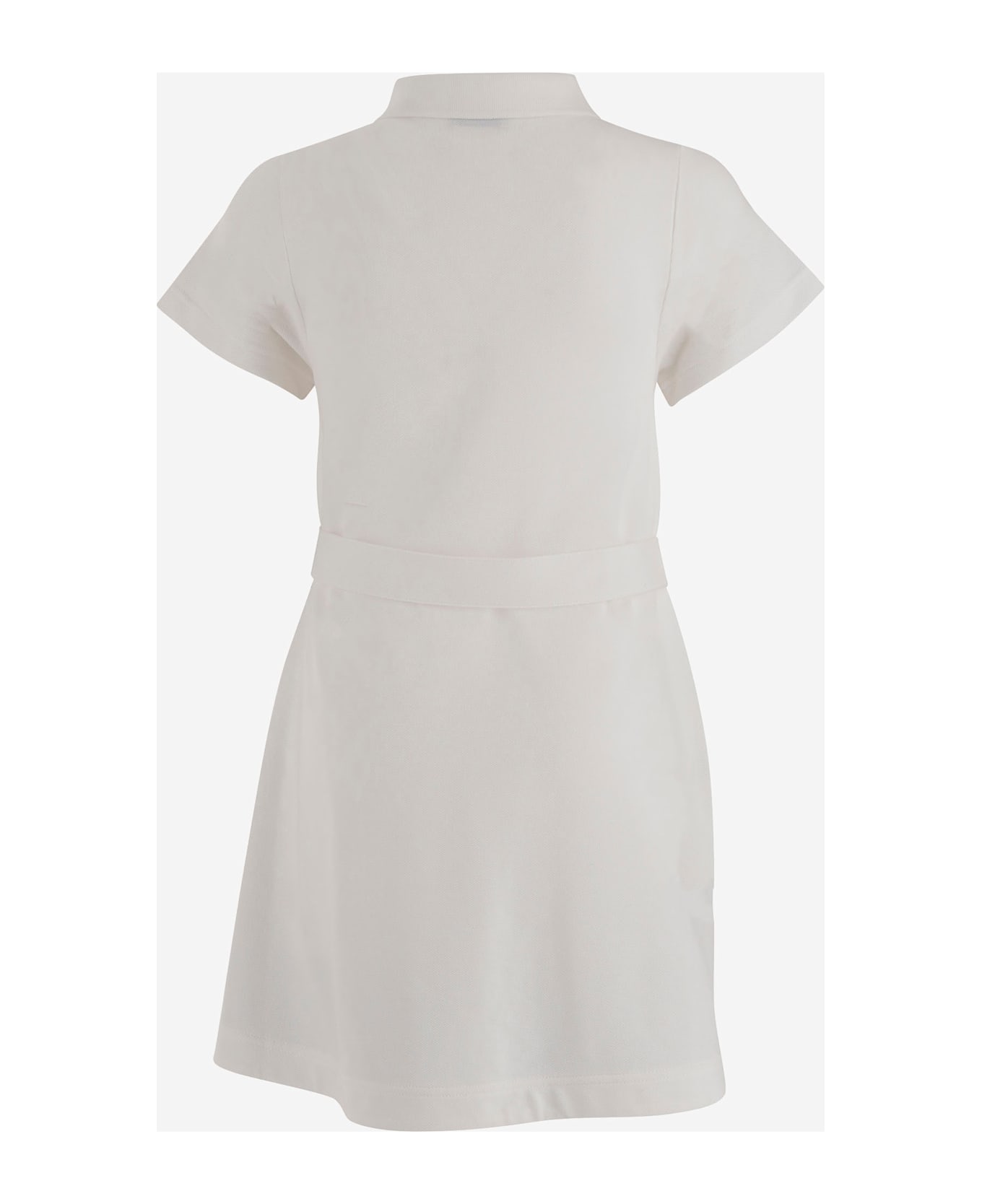 Burberry Cotton Dress With Logo - White