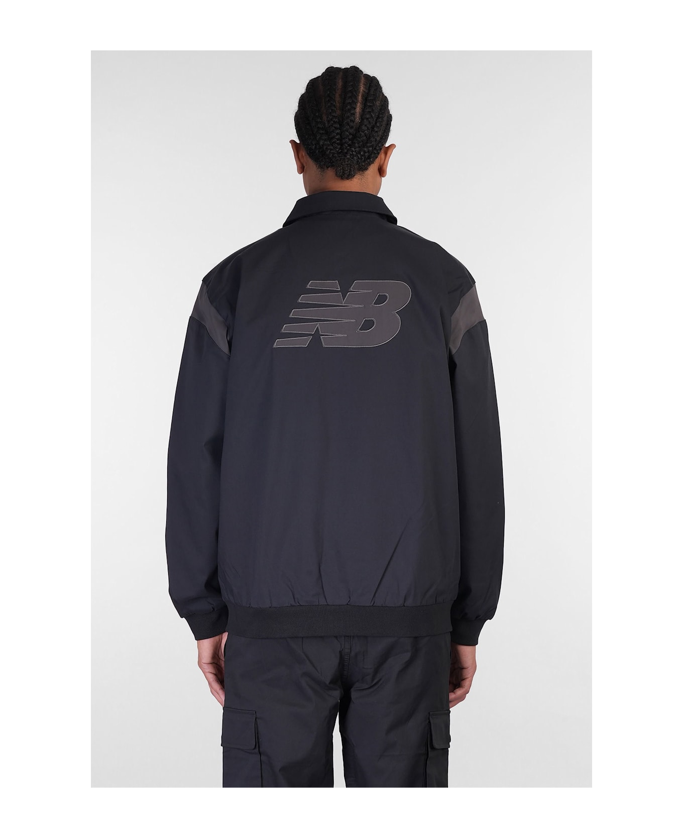 New Balance Casual Jacket In Black Cotton - black