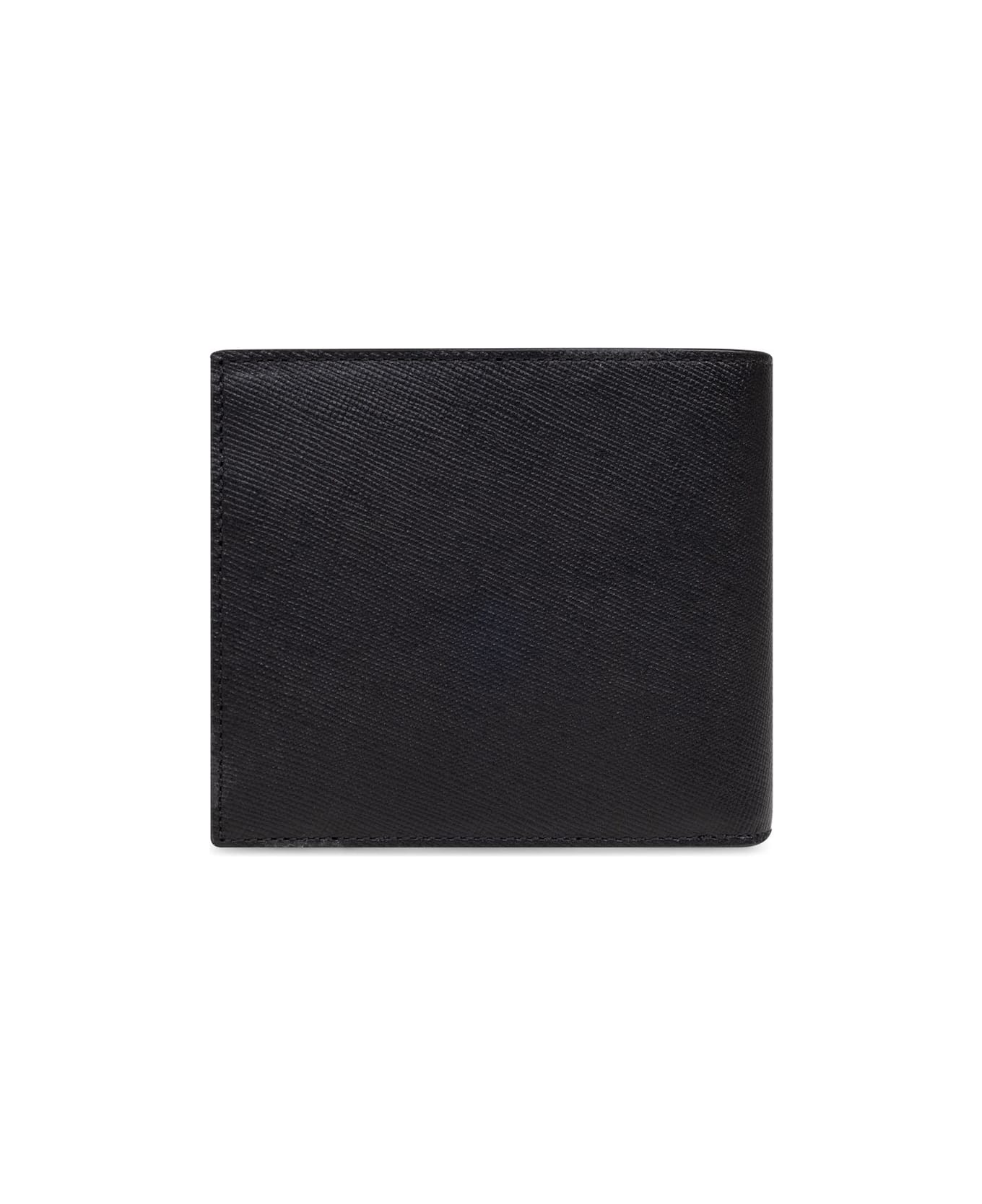 PS by Paul Smith Leather Wallet With Logo - Nero