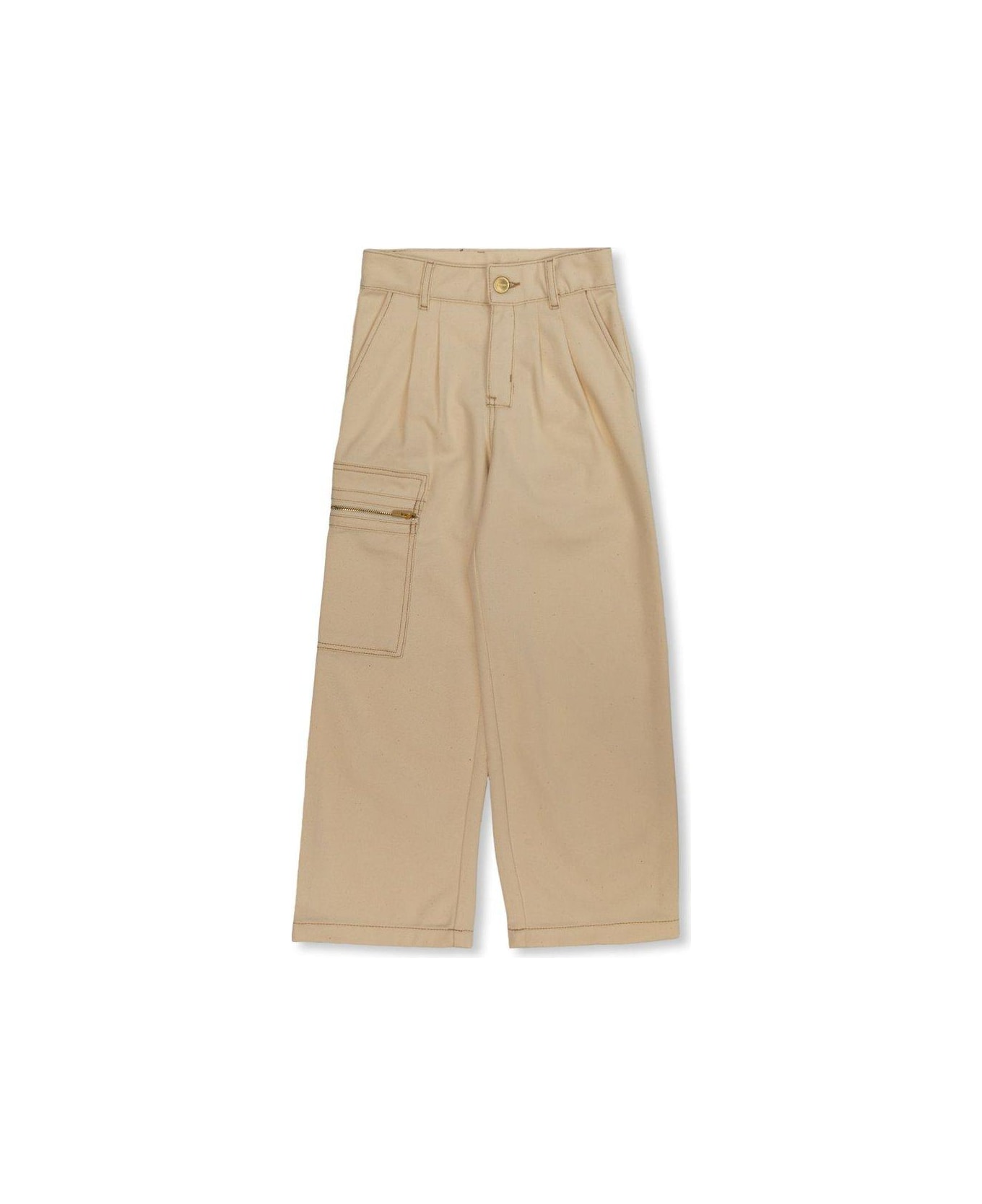 Jacquemus L'enfant Pleated Detail Twill Trousers - WHITE