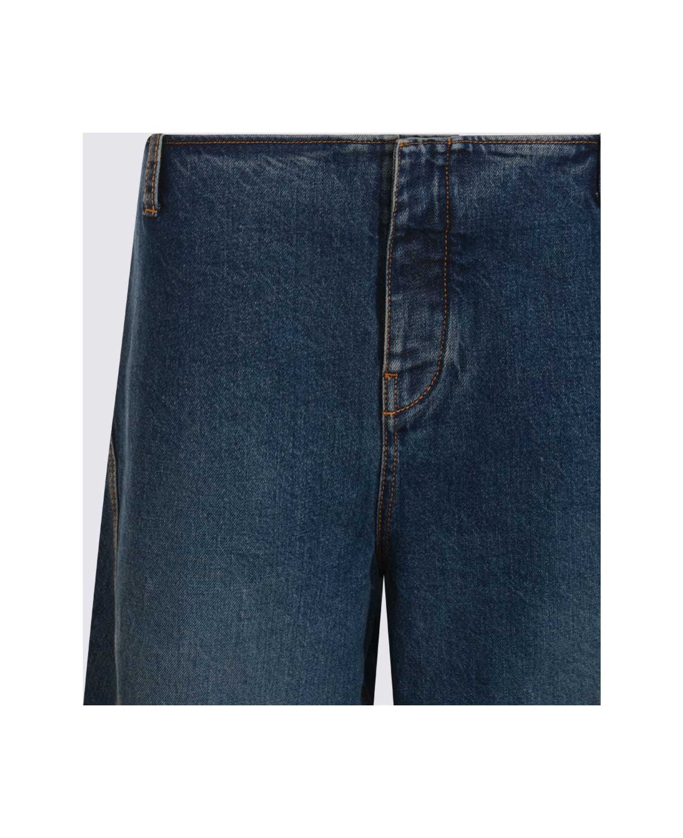 Alaia Blue Cotton Jeans - BLEU DELAVE