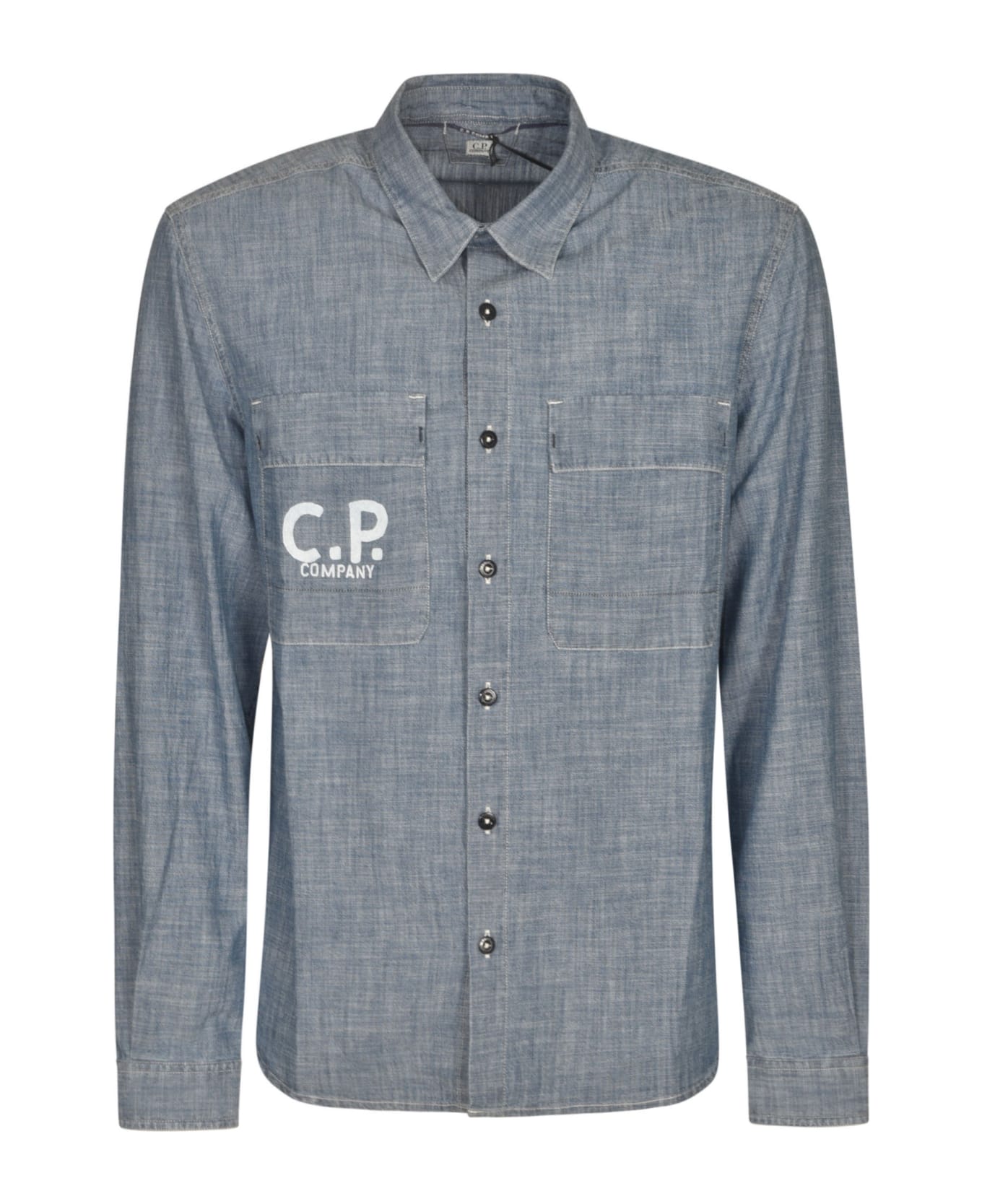 C.P. Company Logo Pocket Shirt - Stone シャツ