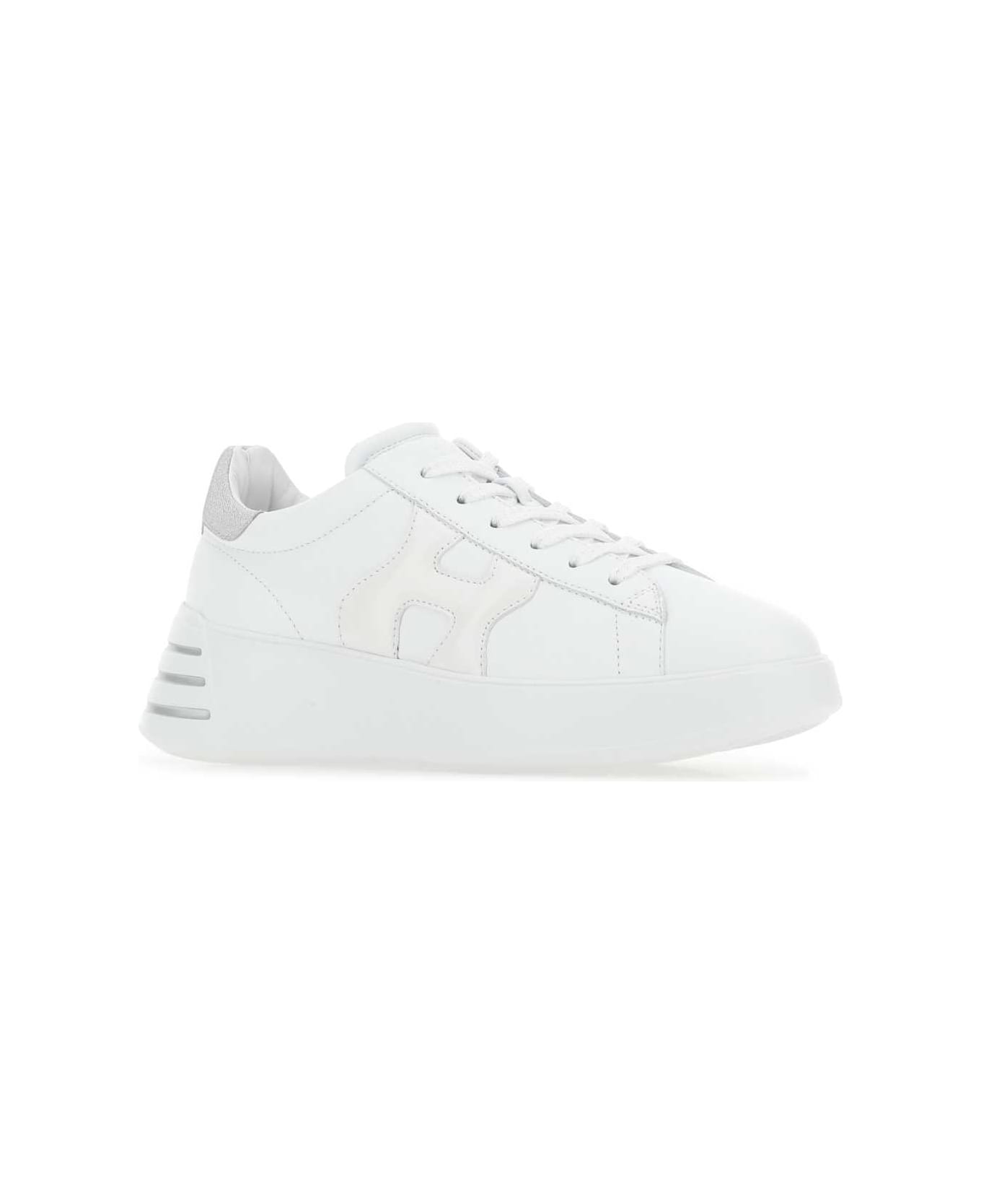 Hogan White Nappa Leather Rebel Sneakers - 0351