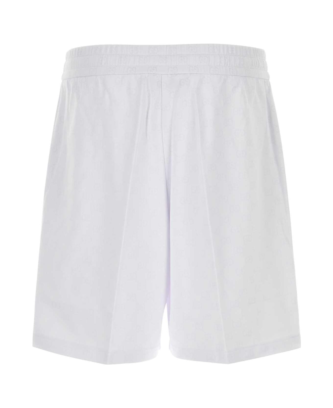 Gucci Embroidered Nylon Blend Bermuda Shorts - WHITE