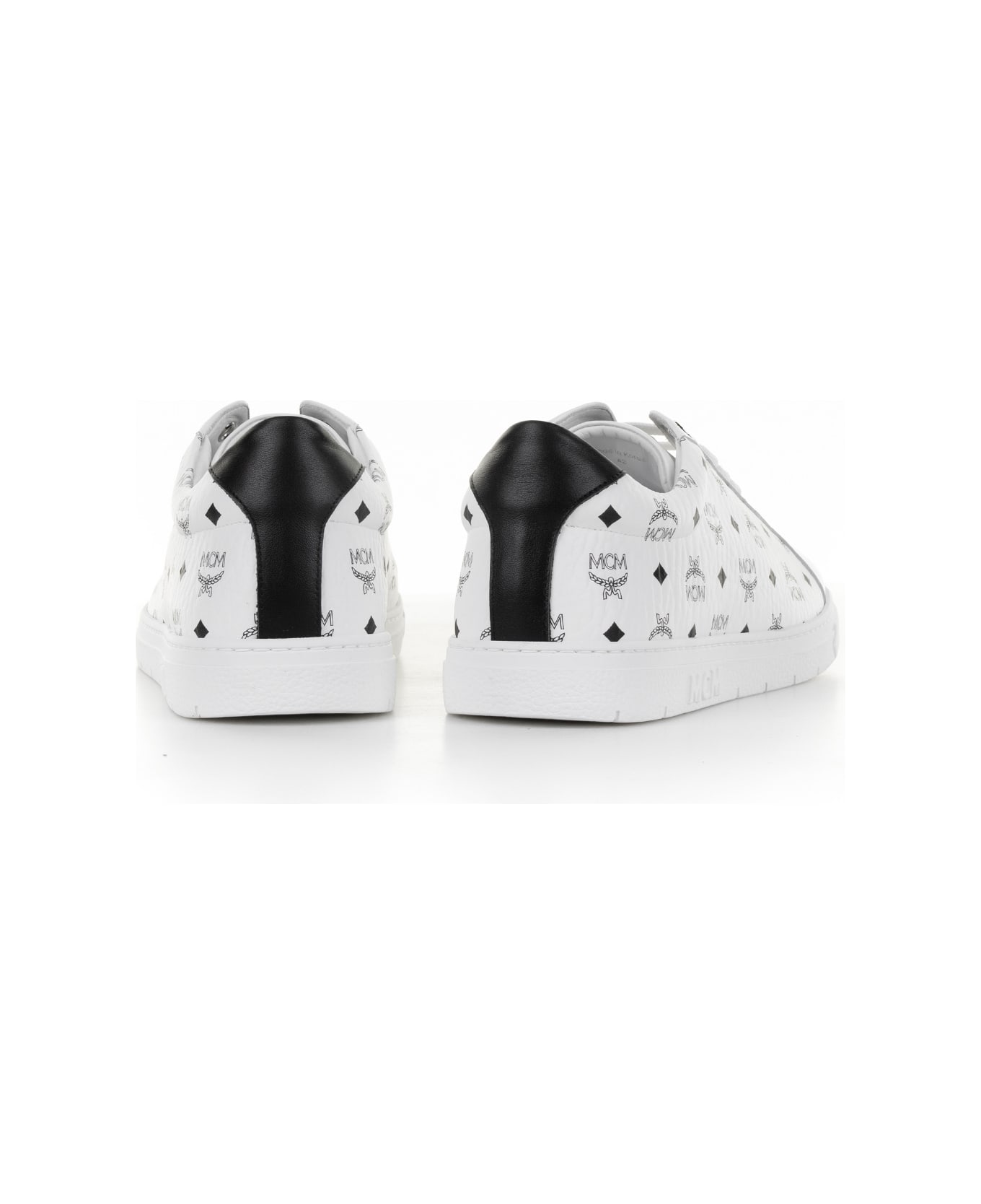 MCM Terrain Sneaker With Visetos Monogram For Women - WHITE スニーカー
