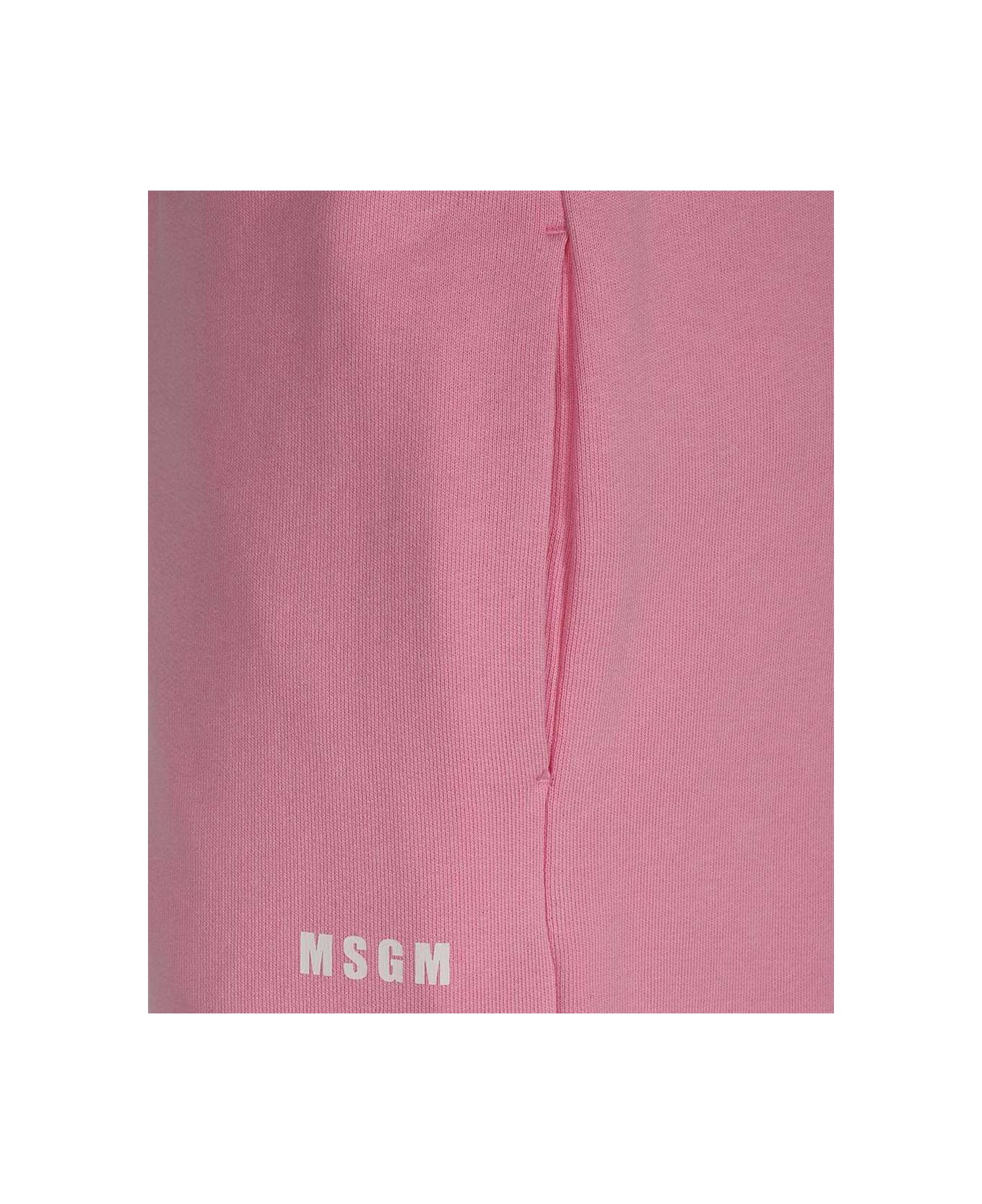 MSGM Logo Print Sweatpants - Pink