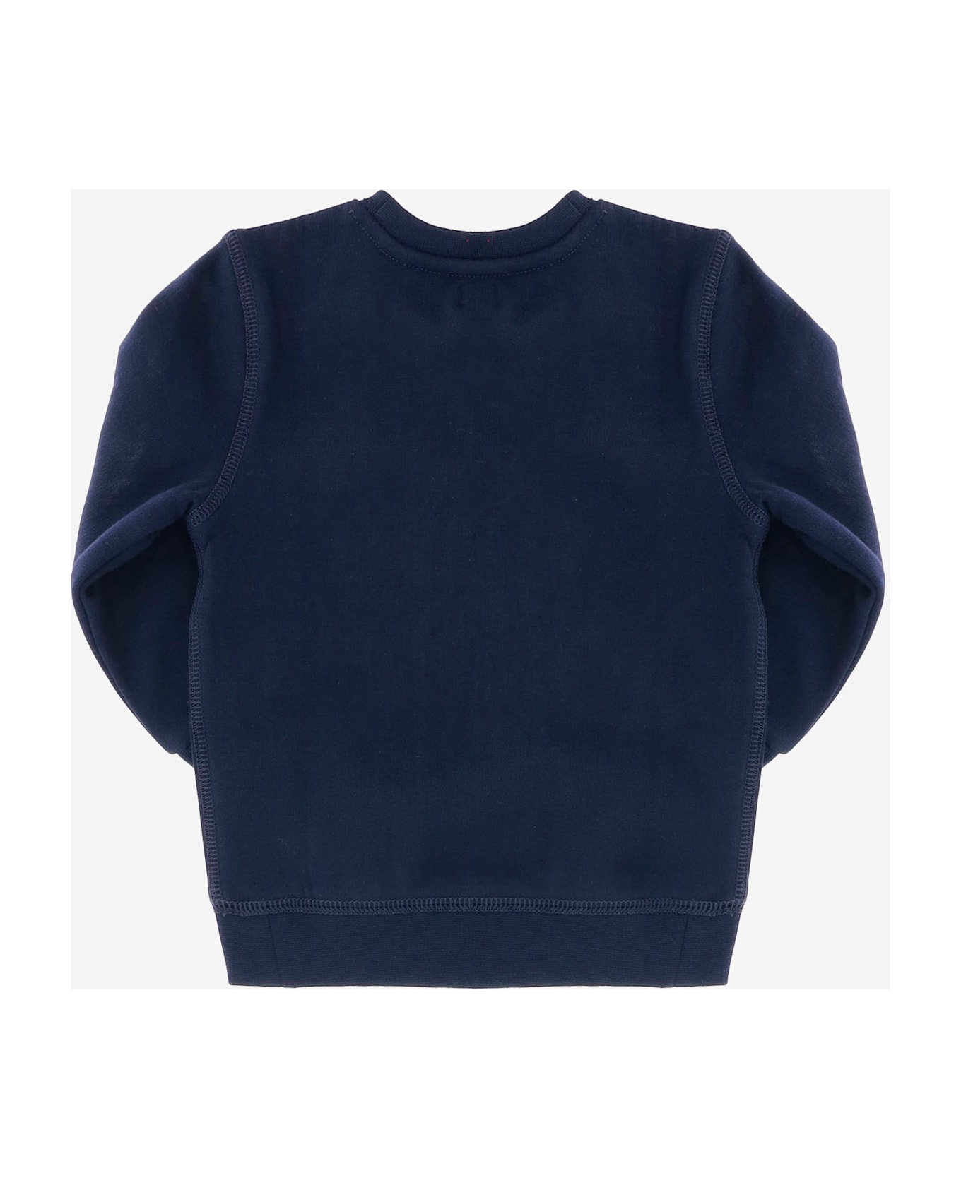 Ralph Lauren Cotton Blend Sweatshirt With Polo Bear Pattern - Blu