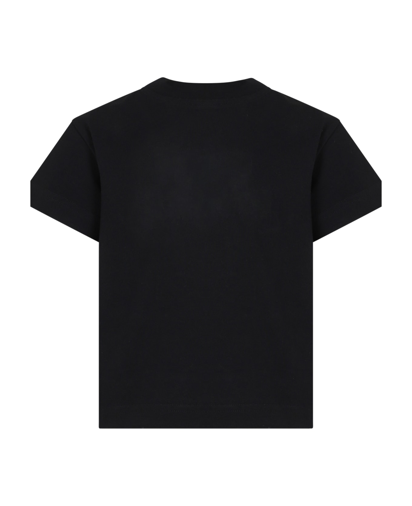 Palm Angels Black T-shirt For Boy With Logo - Black