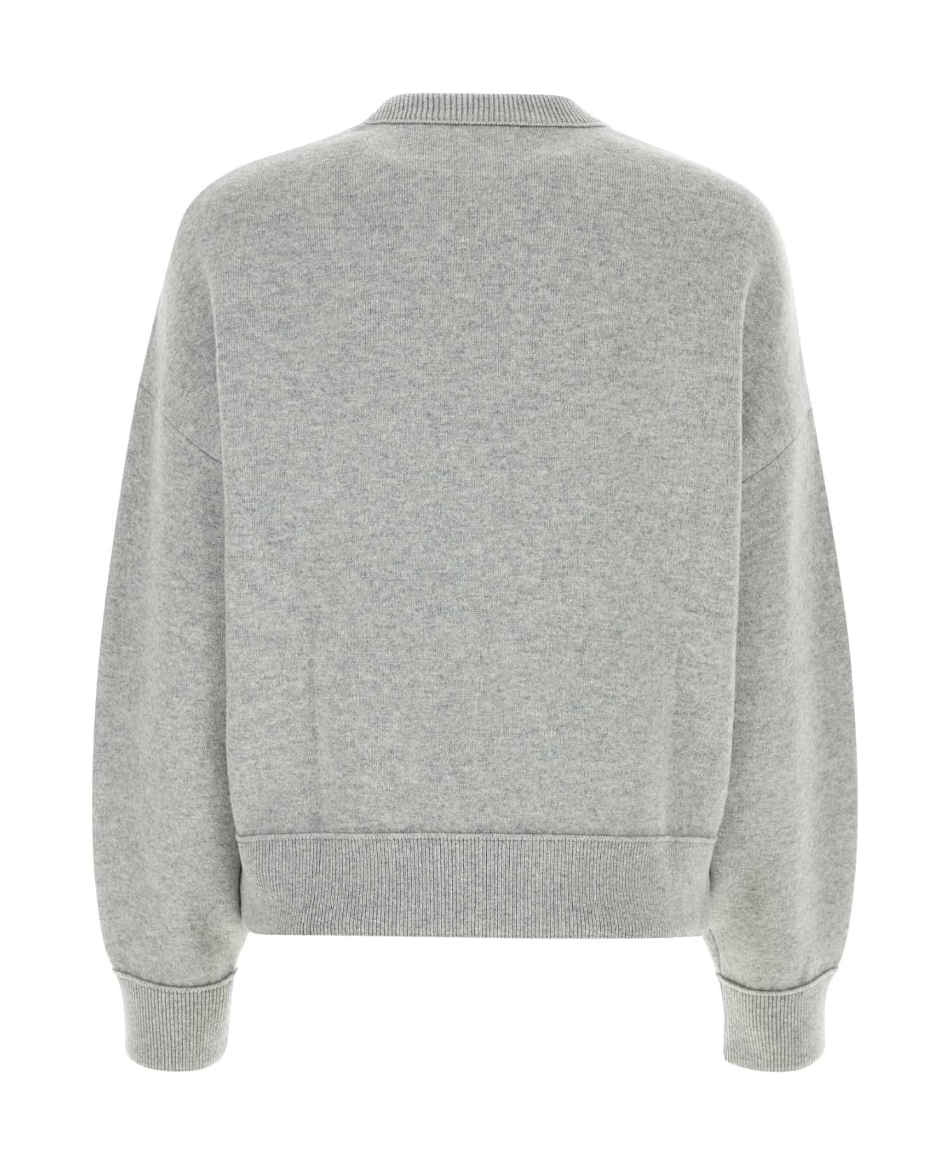 Bottega Veneta Melange Grey Cashmere Blend Sweater - GREYMELANGE フリース