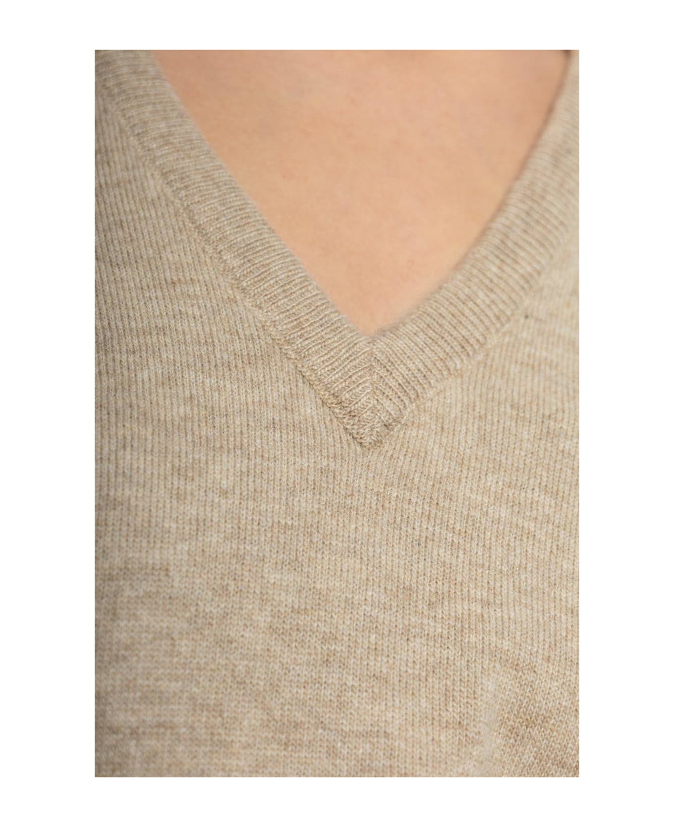 Maison Margiela V-neck Knitted Vest - Brown