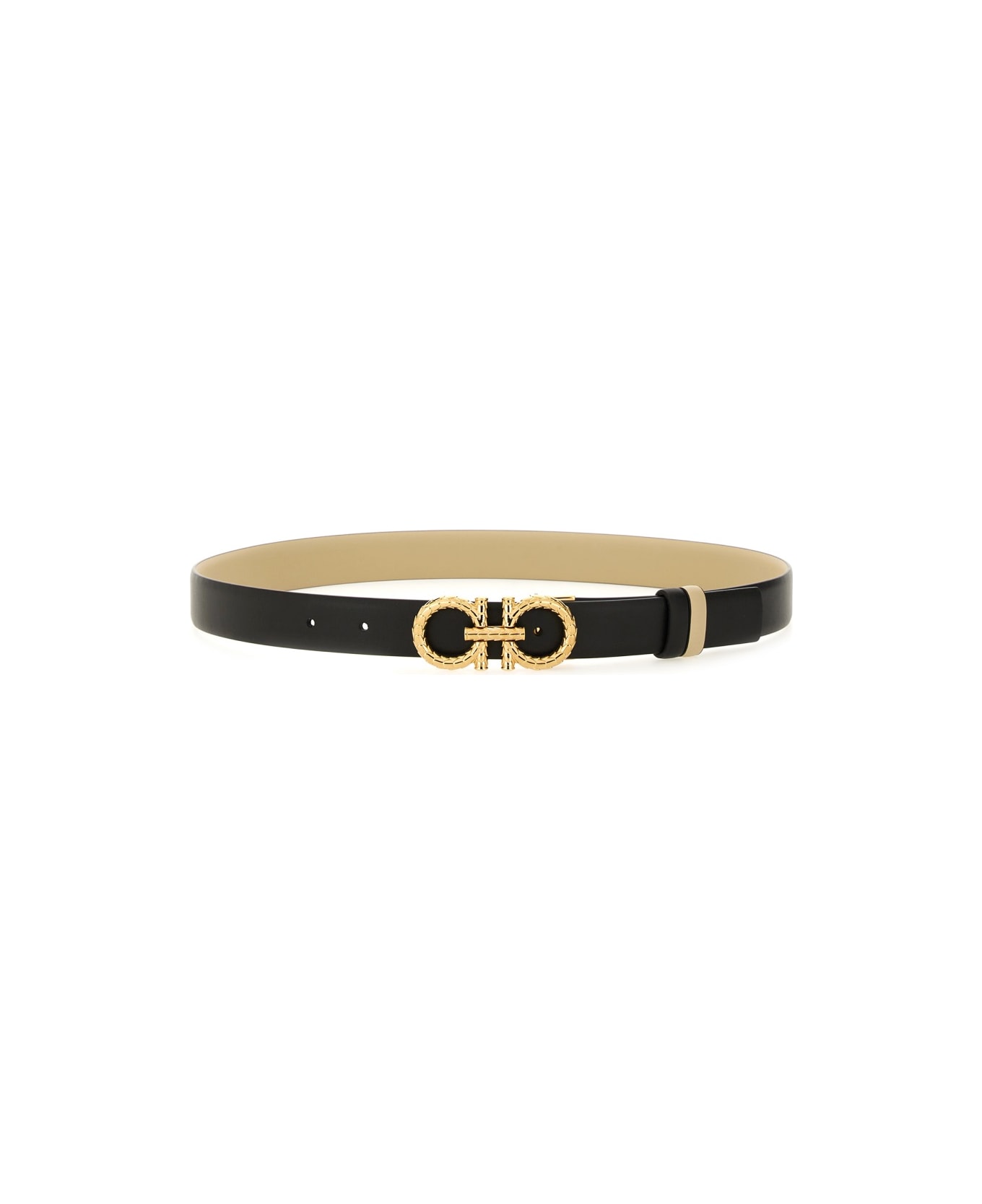 Ferragamo Belt With Hooks - BLACK