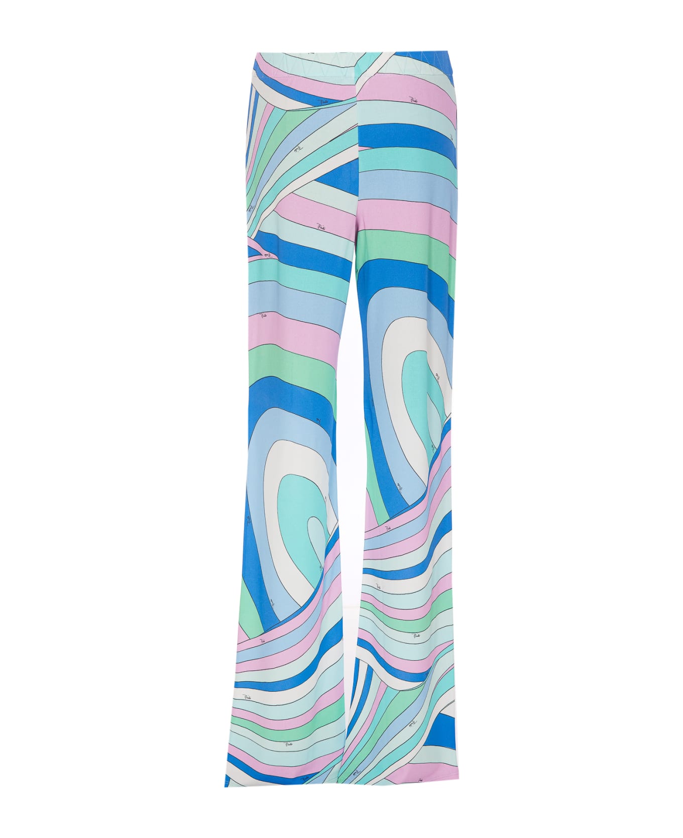 Pucci Marmo Print Pants - Clear Blue ボトムス