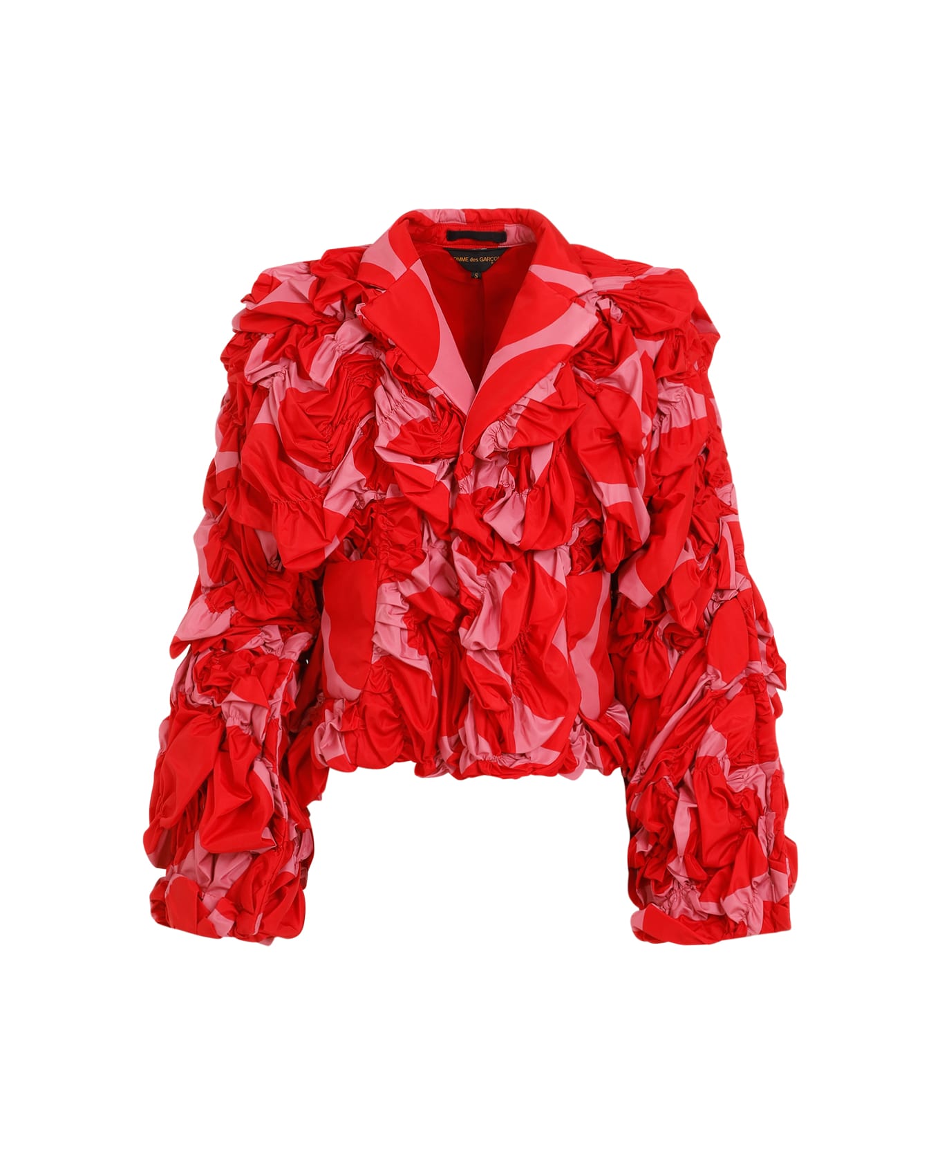 Comme des Garçons Floral-appliqué Jacket - Red