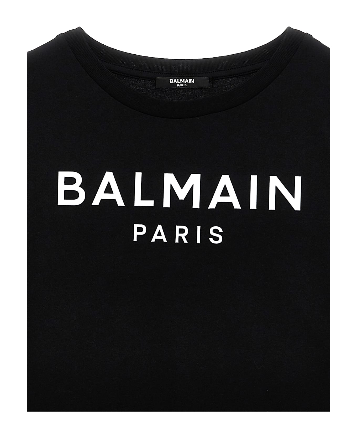 Balmain Embossed Logo T-shirt - White/Black