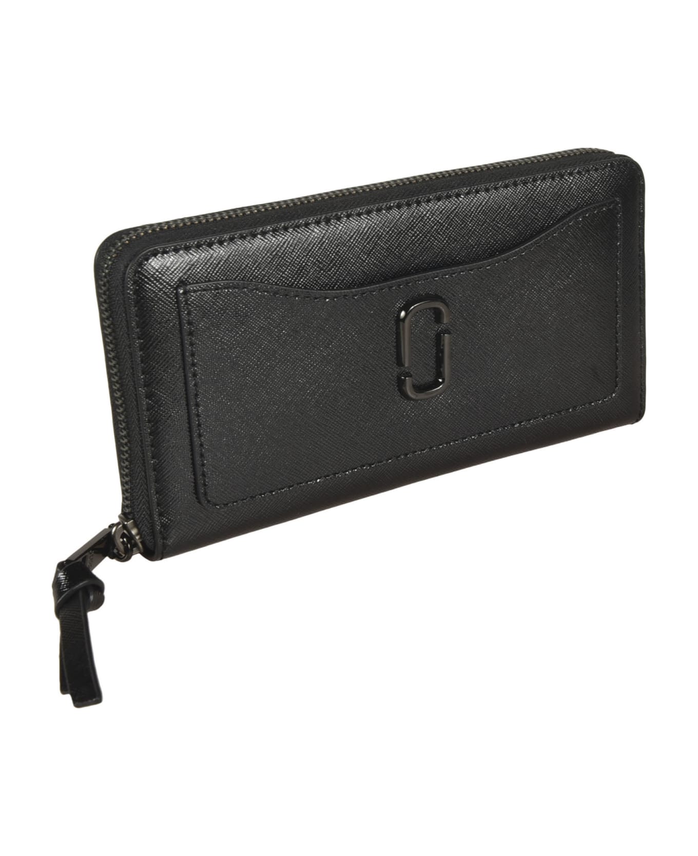 Marc Jacobs Logo Embossed Zip-around Wallet - Black