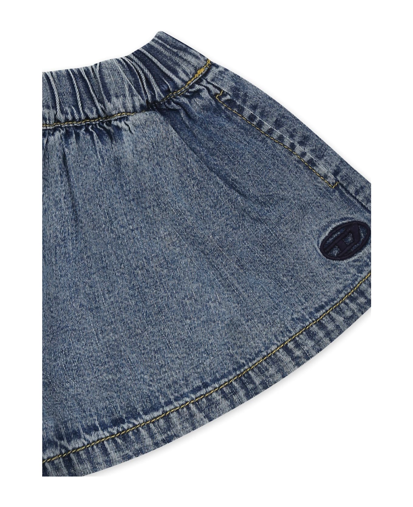 Diesel Denim Shorts For Baby Girl With Logo - Denim
