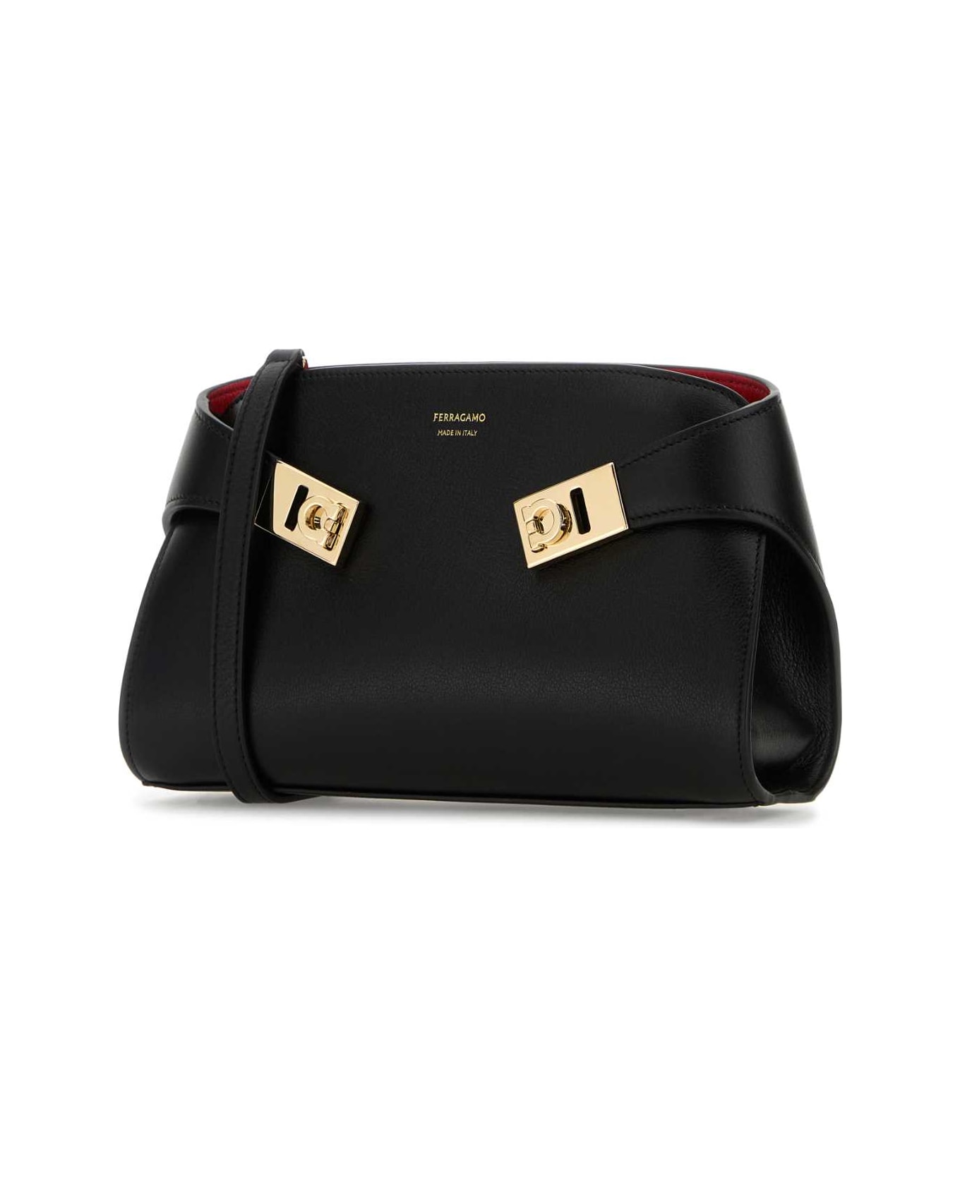 Ferragamo Black Leather Crossbody Bag - NERFLARED