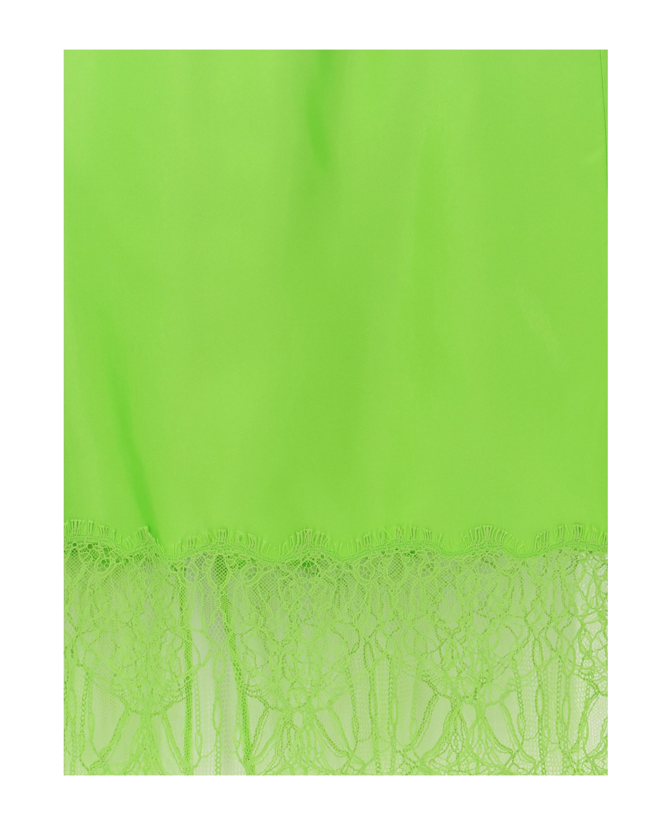 Gucci Viscose Skirt With Floral Lace - BRIGHT APPLE GREEN