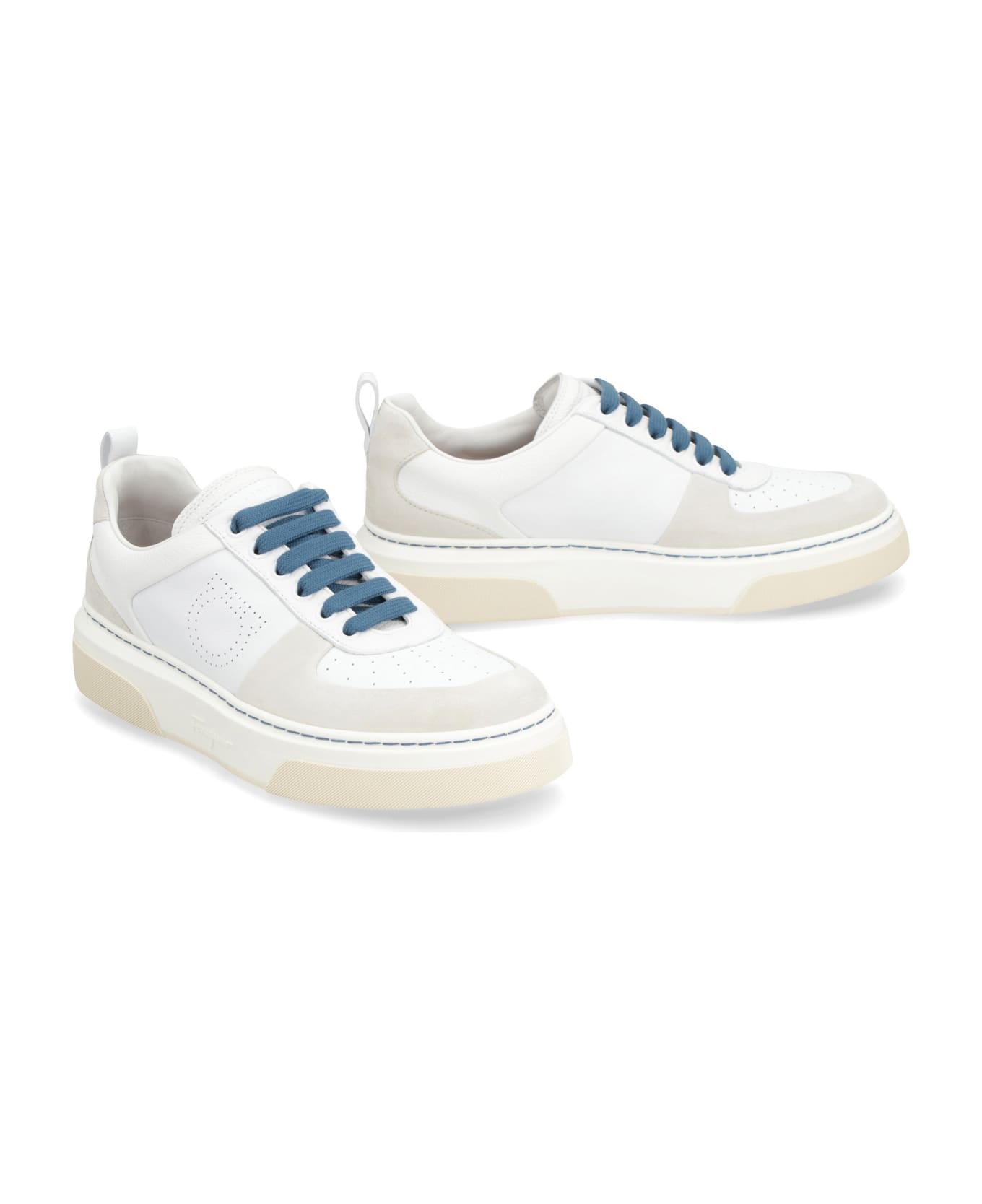 Ferragamo Leather Low-top Sneakers - White