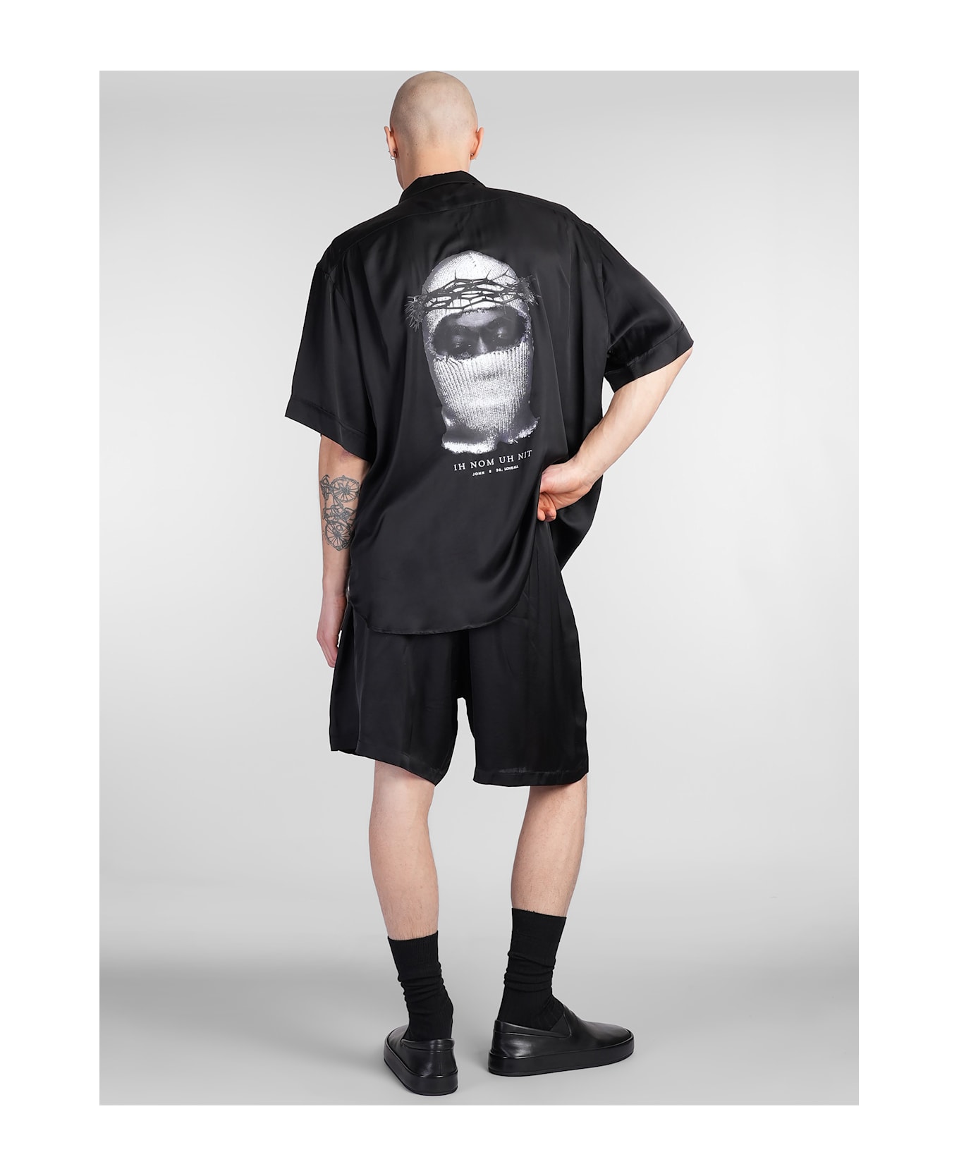 ih nom uh nit Shirt In Black Viscose - black
