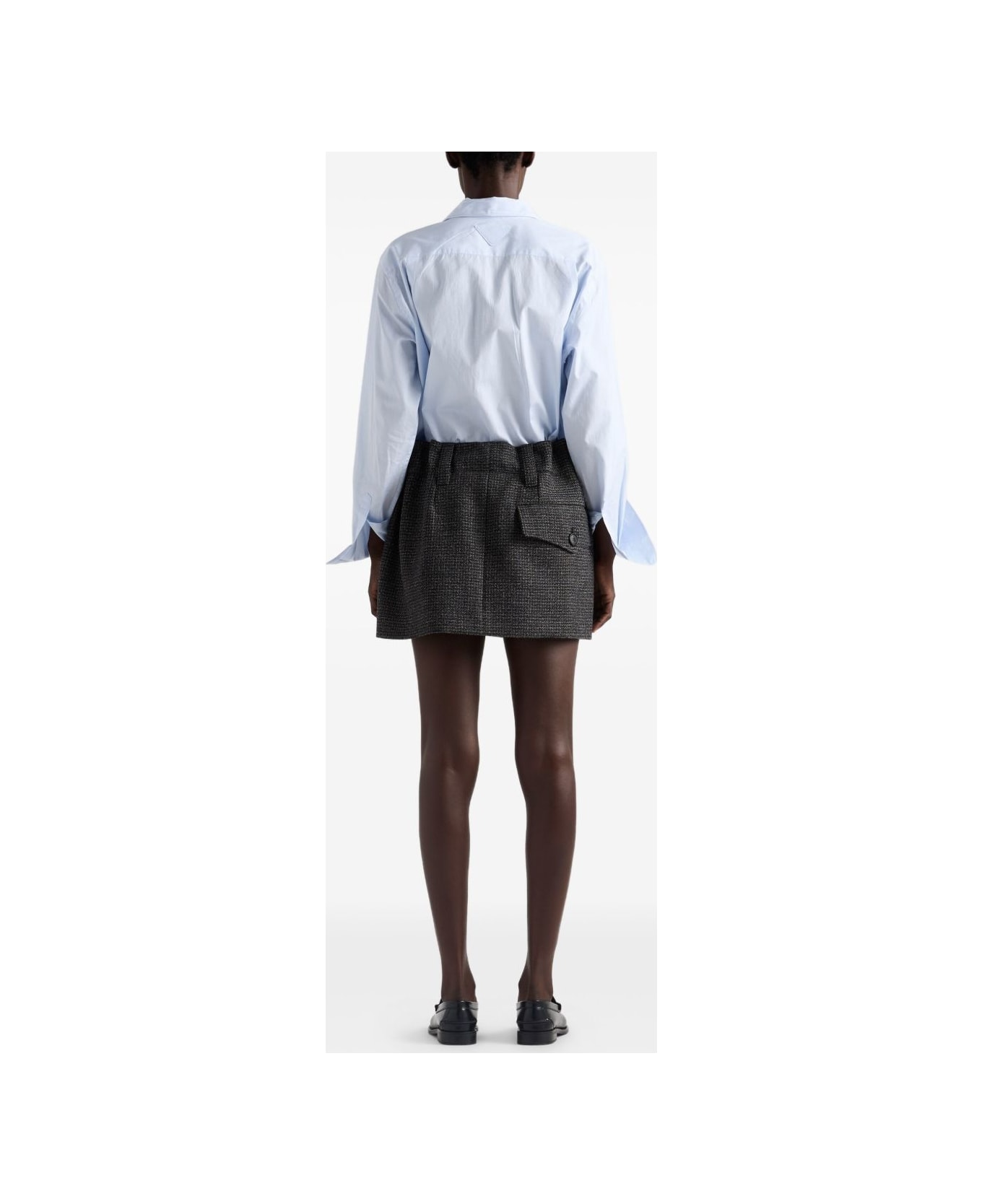 Prada Lace-up Shirt - Clear Blue