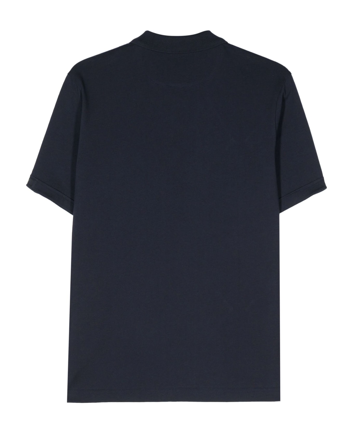 Fay Short-sleeved Polo Shirt In Cotton Jersey - Blue