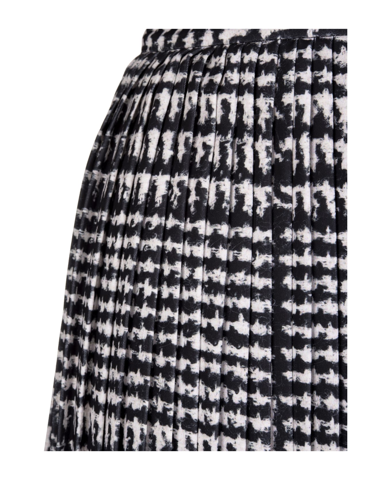 Ermanno Scervino Cady Trouser Skirt With Prince Of Wales Print - BLACK/WHITE スカート