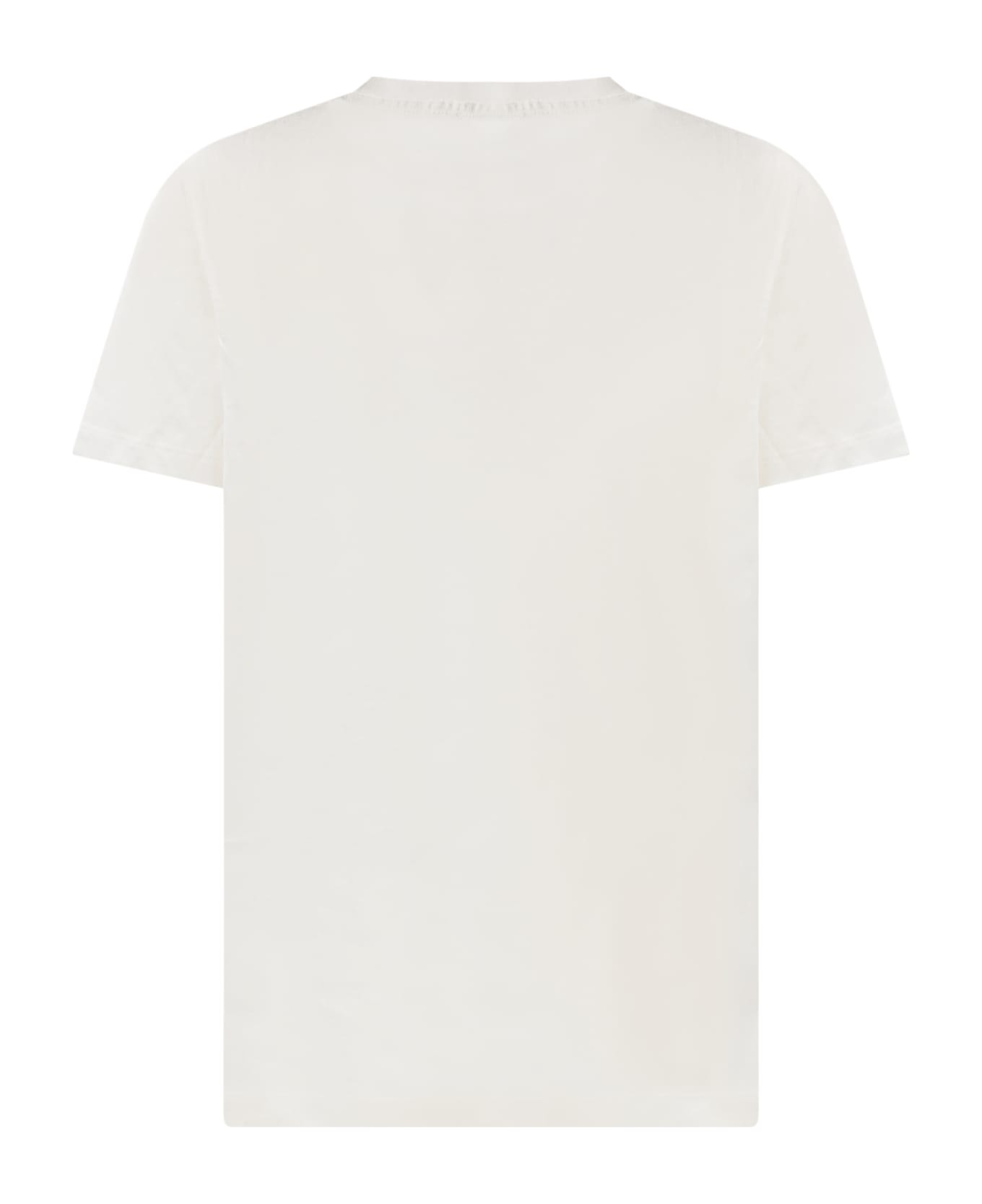 Young Versace T-shirt With Logo - BIANCO-ORO
