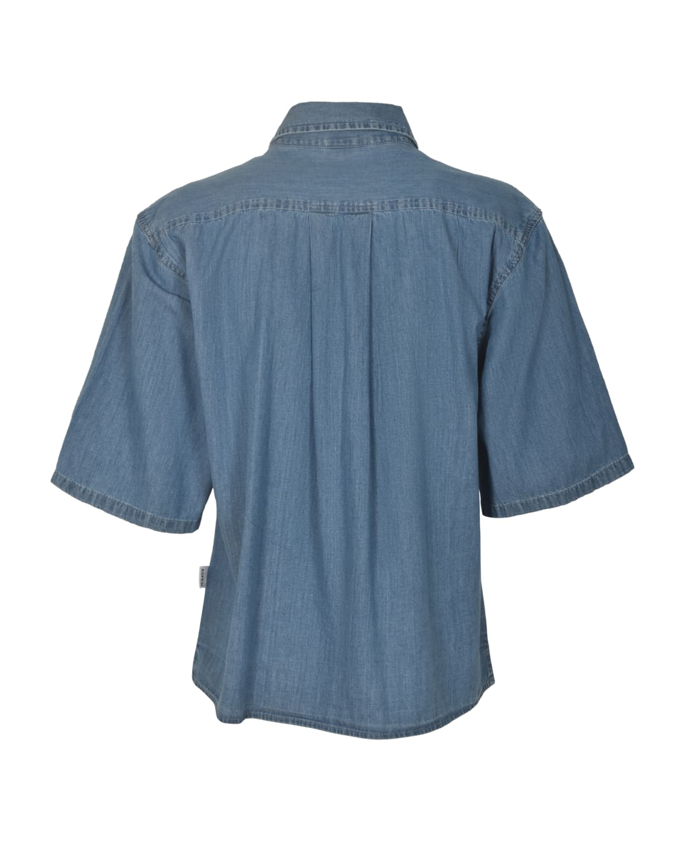 Aspesi Short-sleeved Denim Shirt - Denim