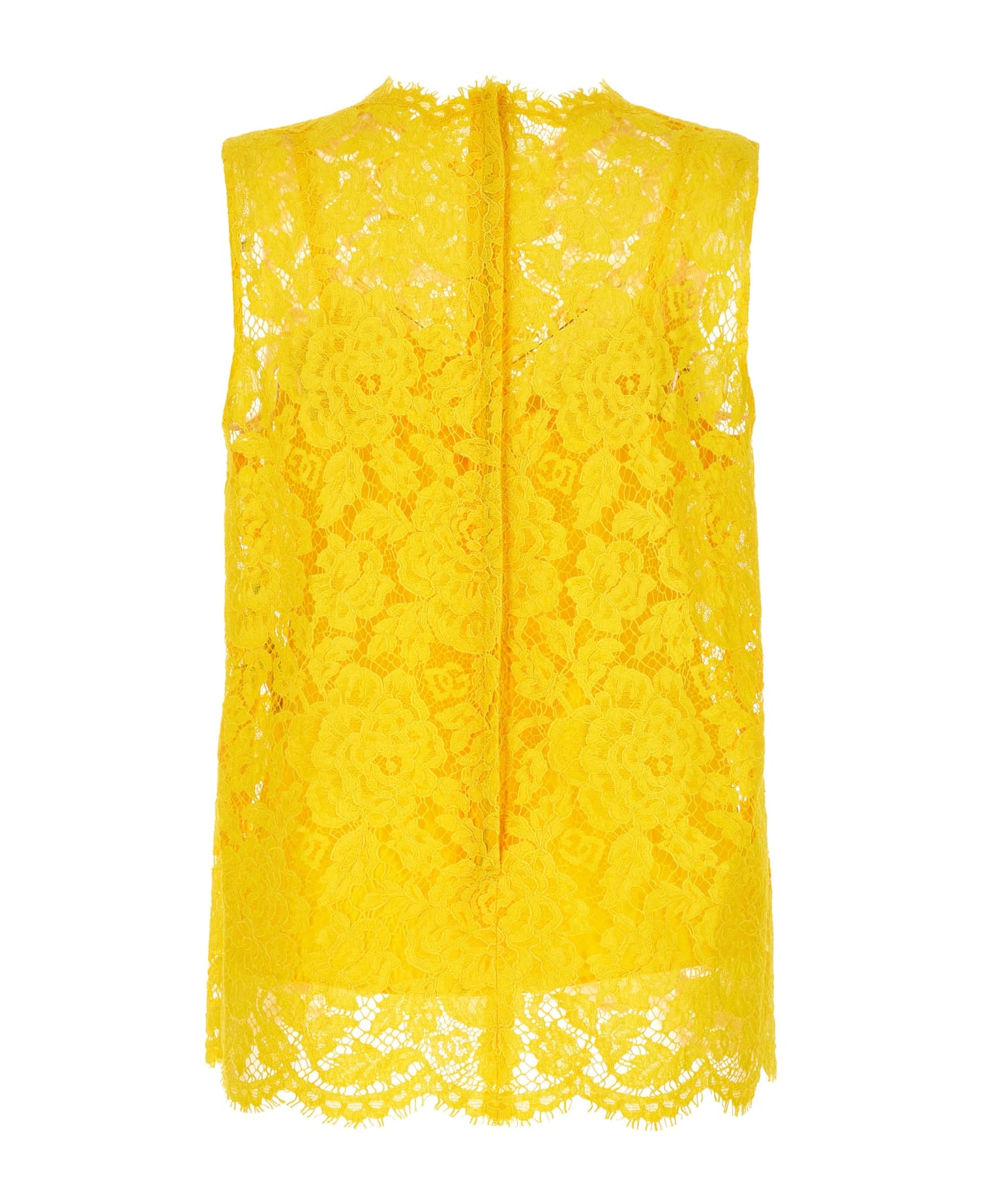 Dolce & Gabbana Lace Top - Yellow