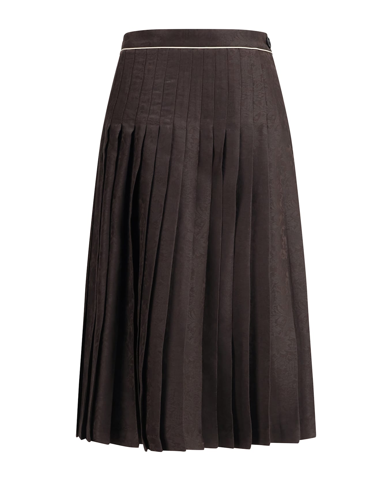 Burberry Sunflower Pleated Silk Skirt