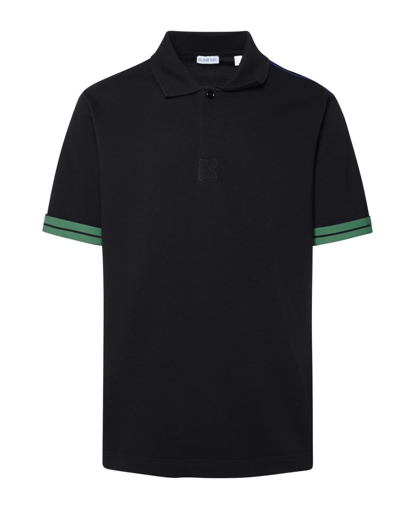 Burberry Black Cotton Polo Shirt - Black