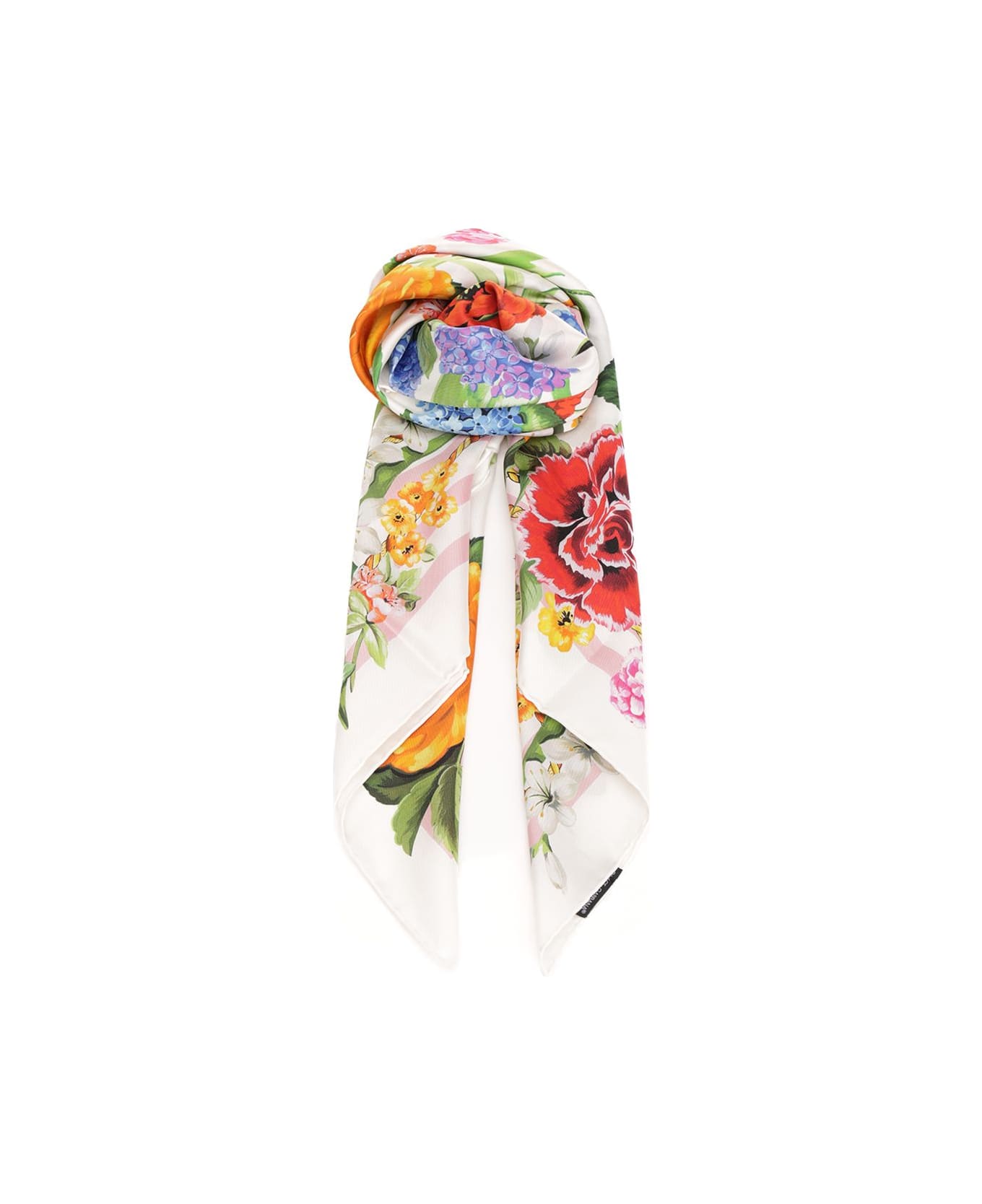 Dolce & Gabbana "azulejos" Silk Twill Scarf - Multicolor