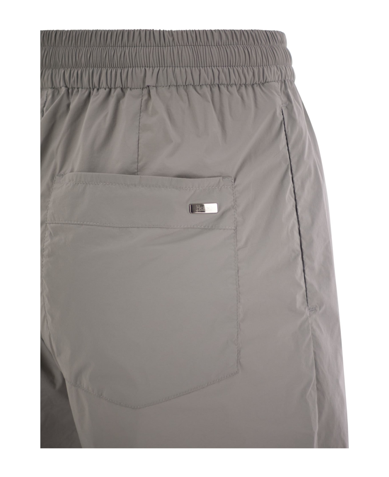 Herno Stretch Nylon Trousers - Light Grey
