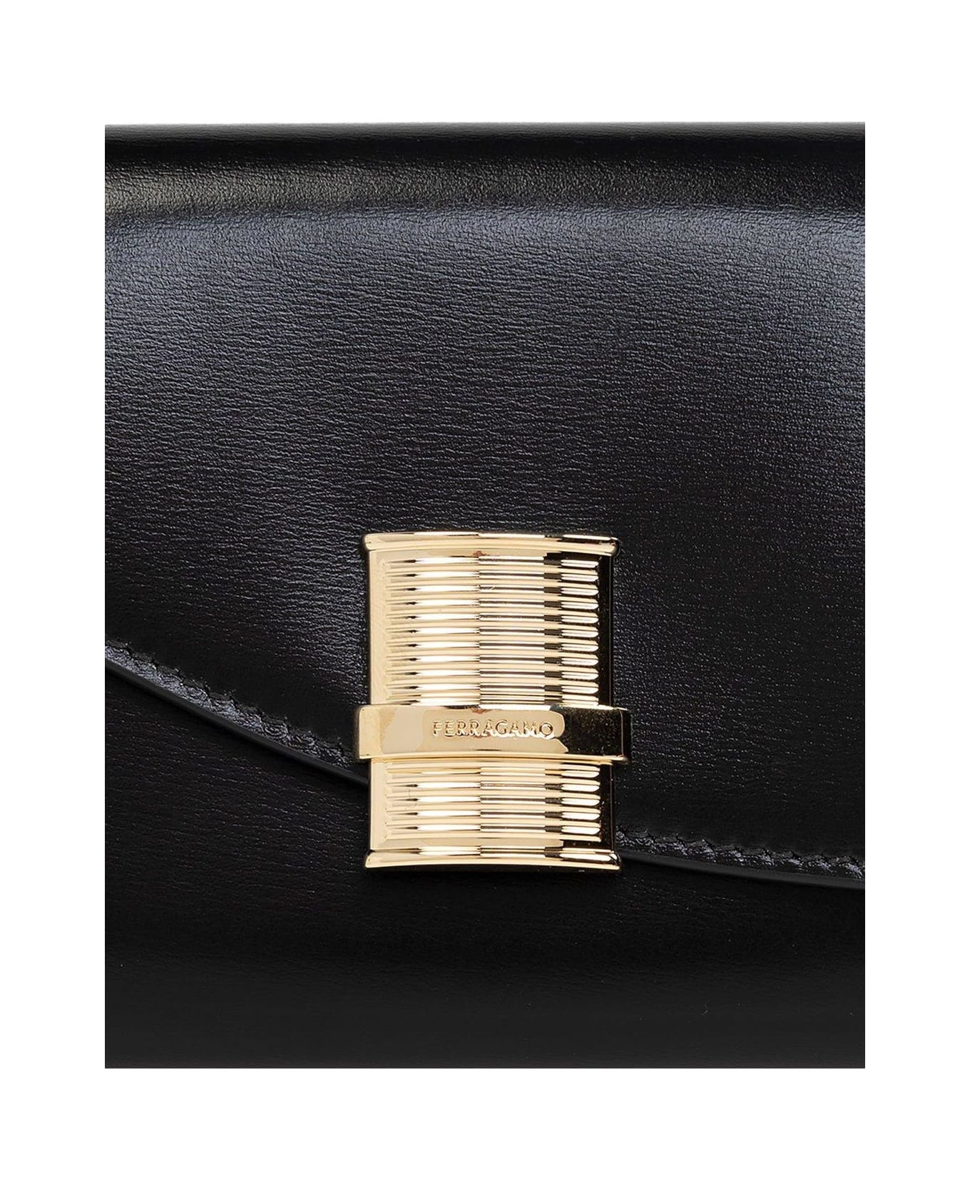 Ferragamo Fiamma Compact Wallet - Nero