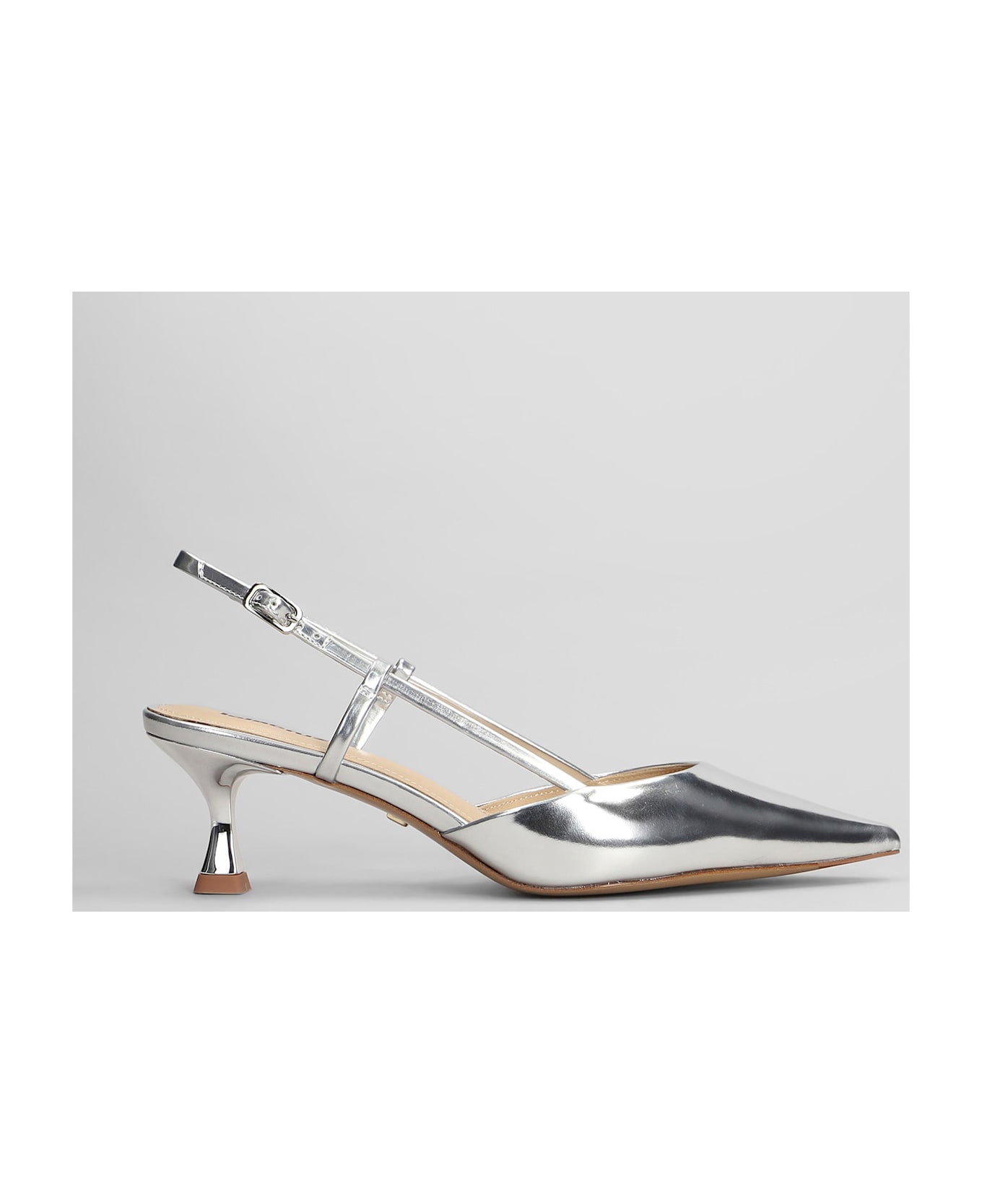 Lola Cruz Carmen Pump 55 Pumps In Silver Leather - silver