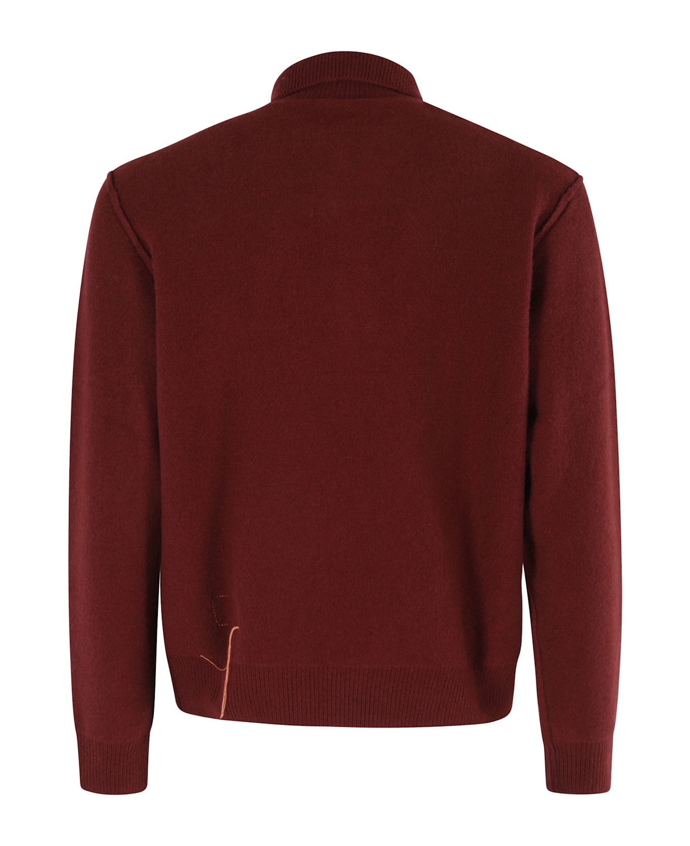 Fortela Woven Wool Zippered Sweatshirt - Prune Prn