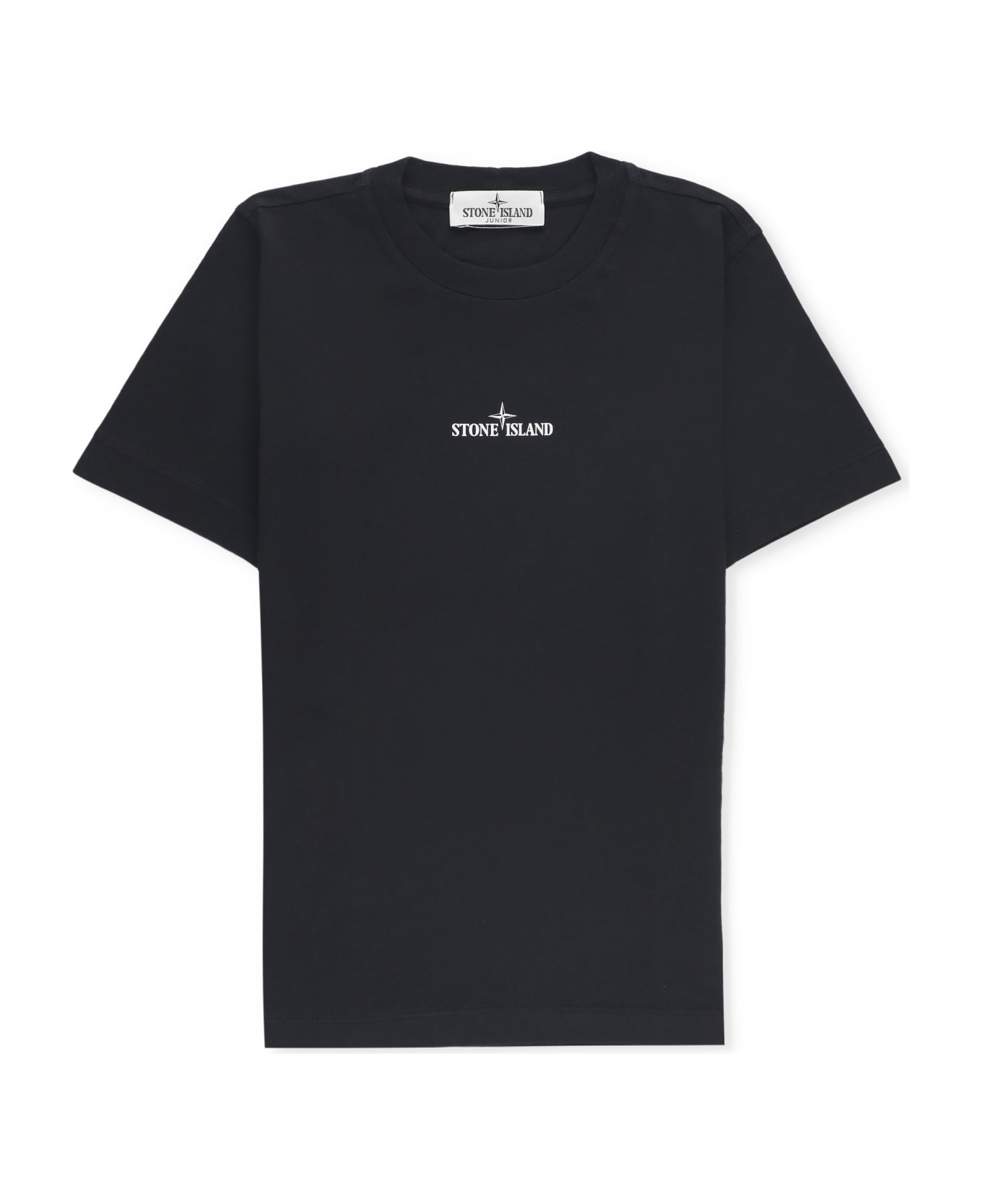 Stone Island Cotton T-shirt With Logo - Black