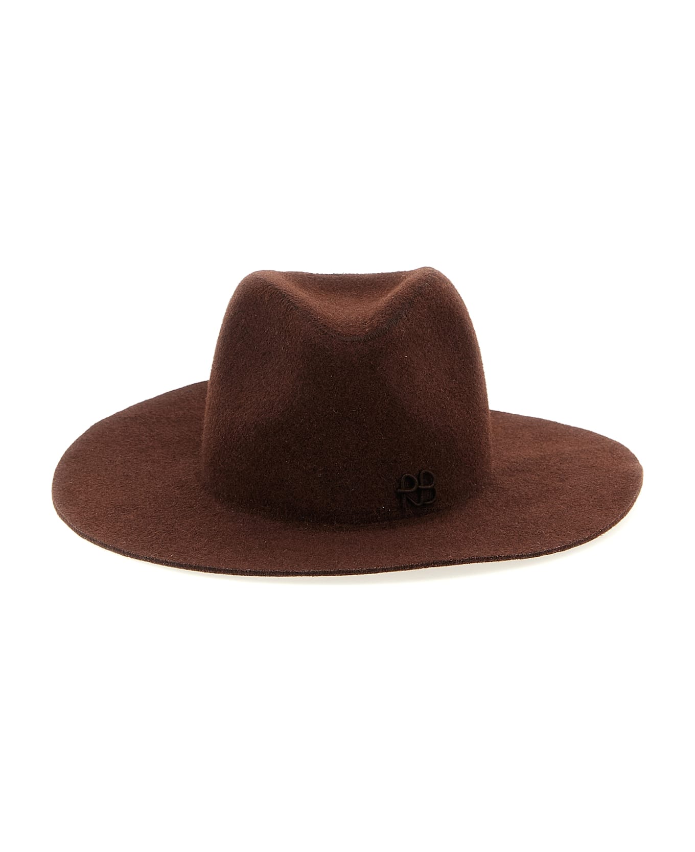 Ruslan Baginskiy 
monogram-embellished Fedora
 Hat - BROWN